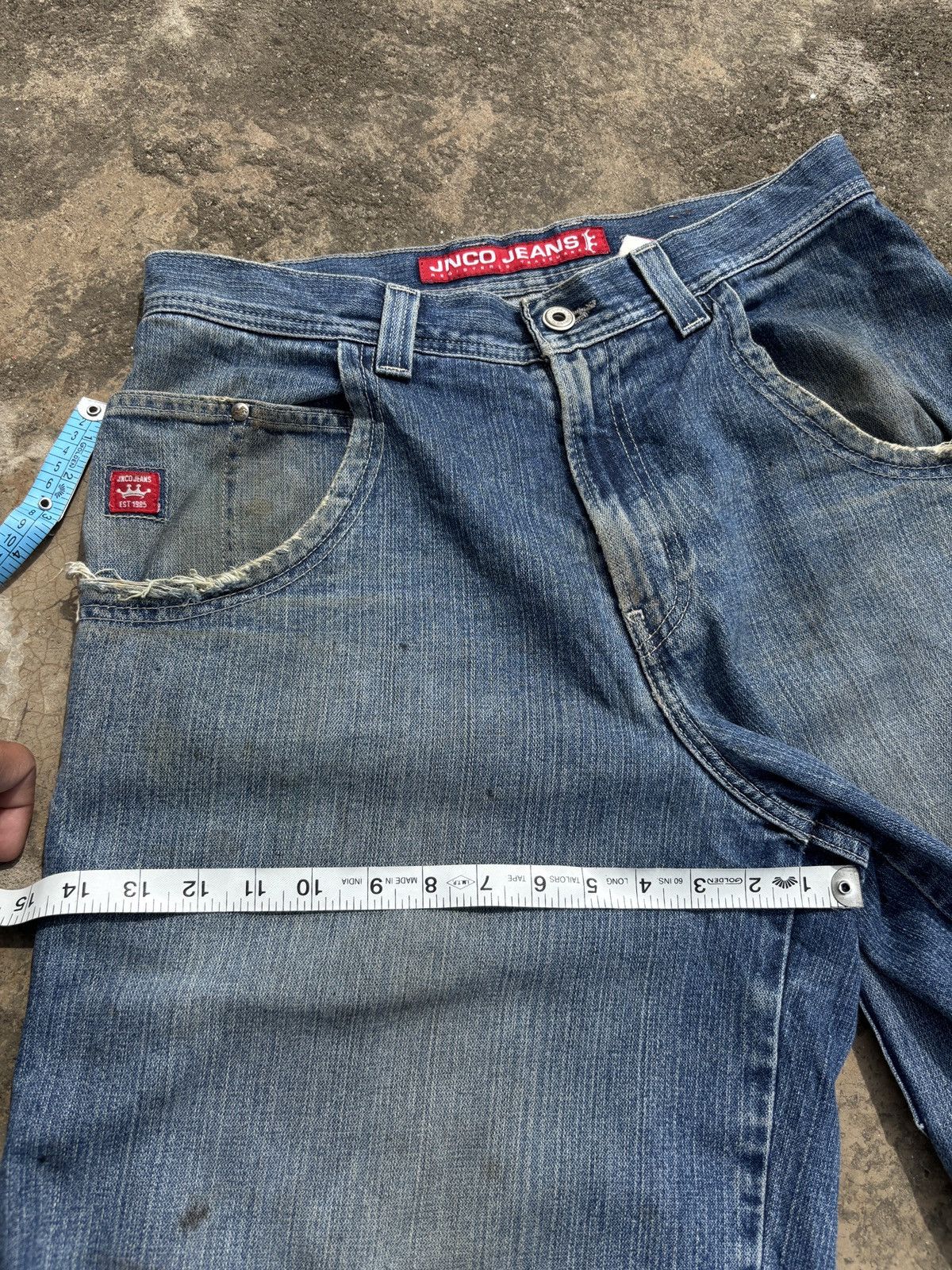 JNCO Vtg Jnco Flame skull Jort Size US 32 / EU 48 - 24 Thumbnail