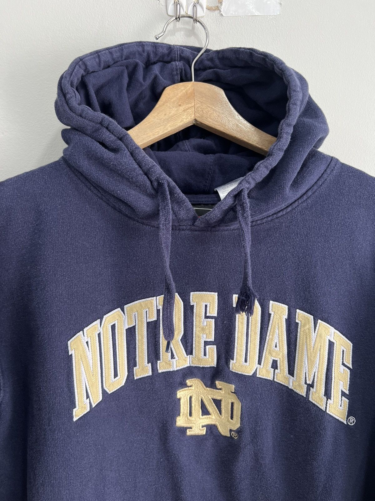 Vintage Vintage Notre Dame Hoodie Sweater Size US M / EU 48-50 / 2 - 2 Thumbnail