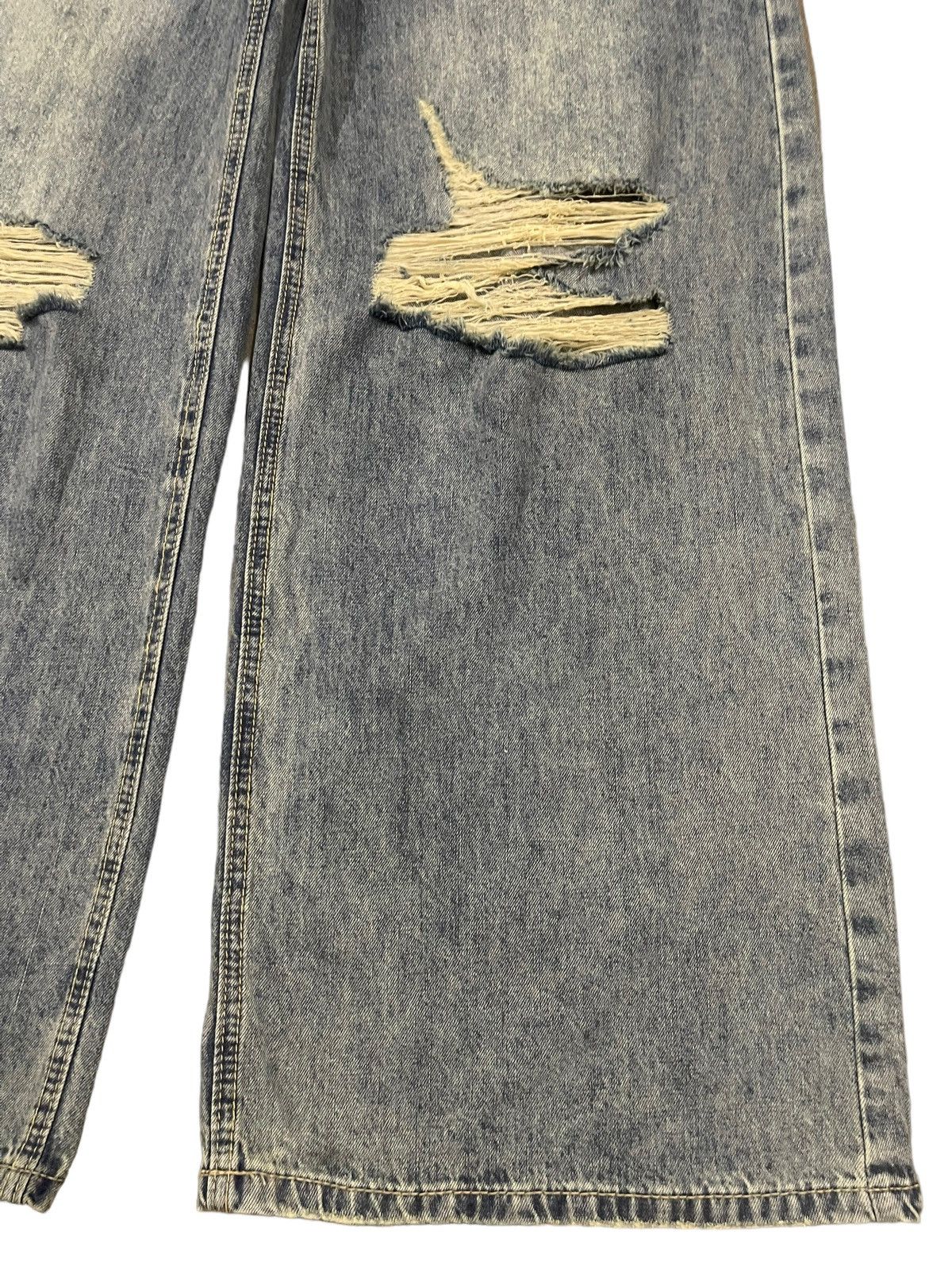 Japanese Brand Vintage Japanese Brand Adjustable Waist Distress Baggy Jeans Size 26" / US 2 / IT 38 - 6 Thumbnail