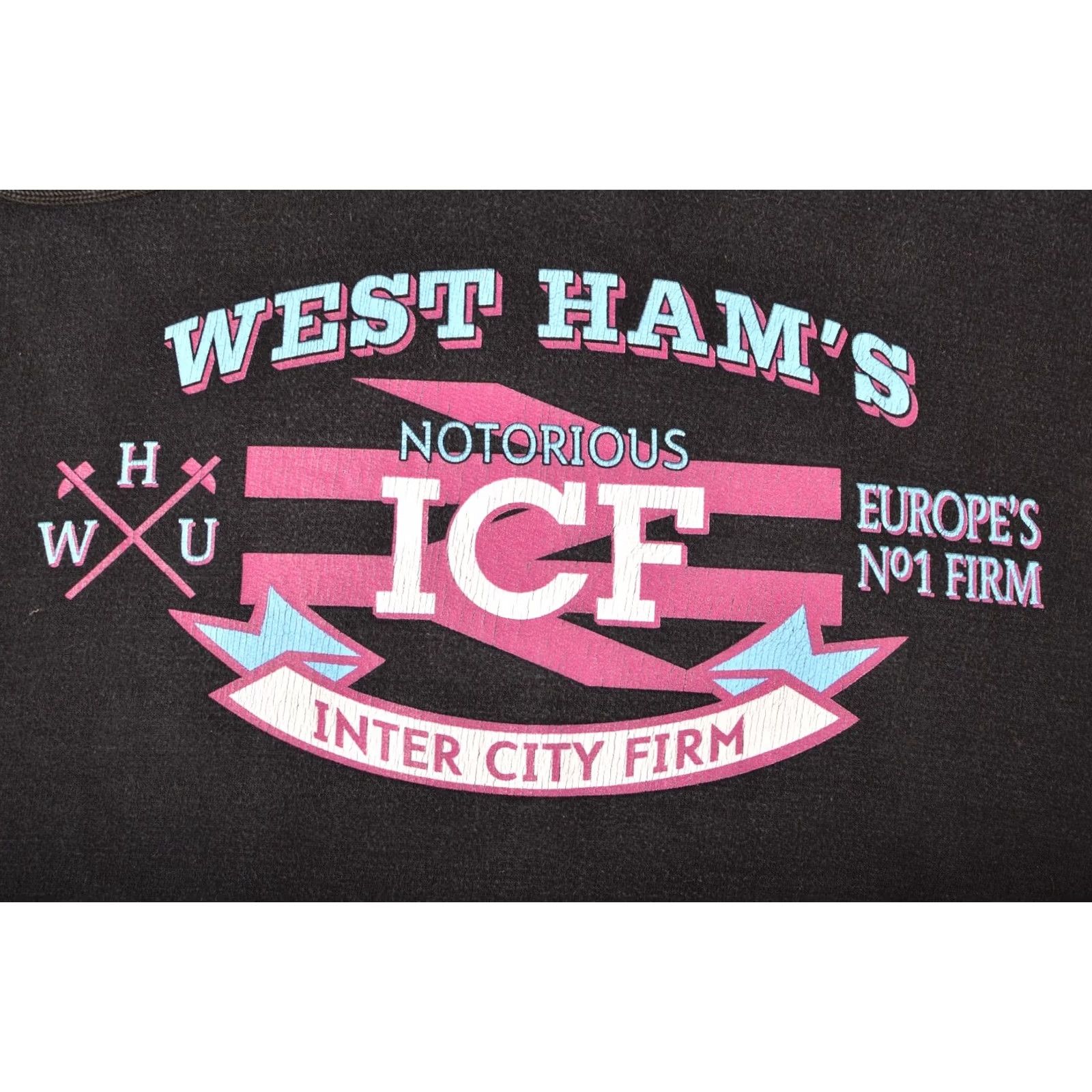 Vintage VINTAGE Stars&Stripes West Hams Notorious Inter City Firm ICF Hoodie Size XXL Mens Black Size US XXL / EU 58 / 5 - 2 Thumbnail