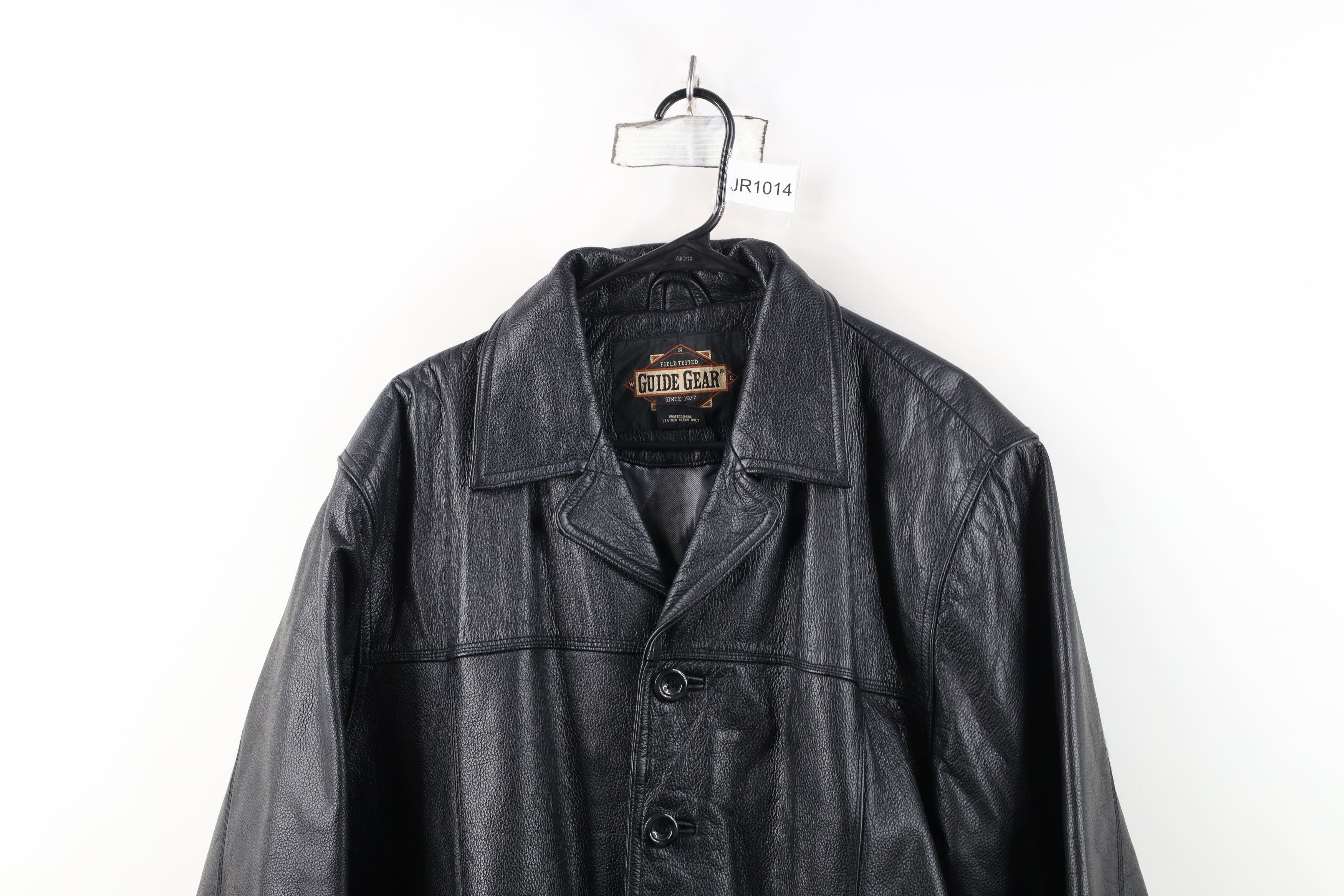 Vintage Vintage 90s Y2K Streetwear Leather Button Jacket Black Size US L / EU 52-54 / 3 - 2 Thumbnail