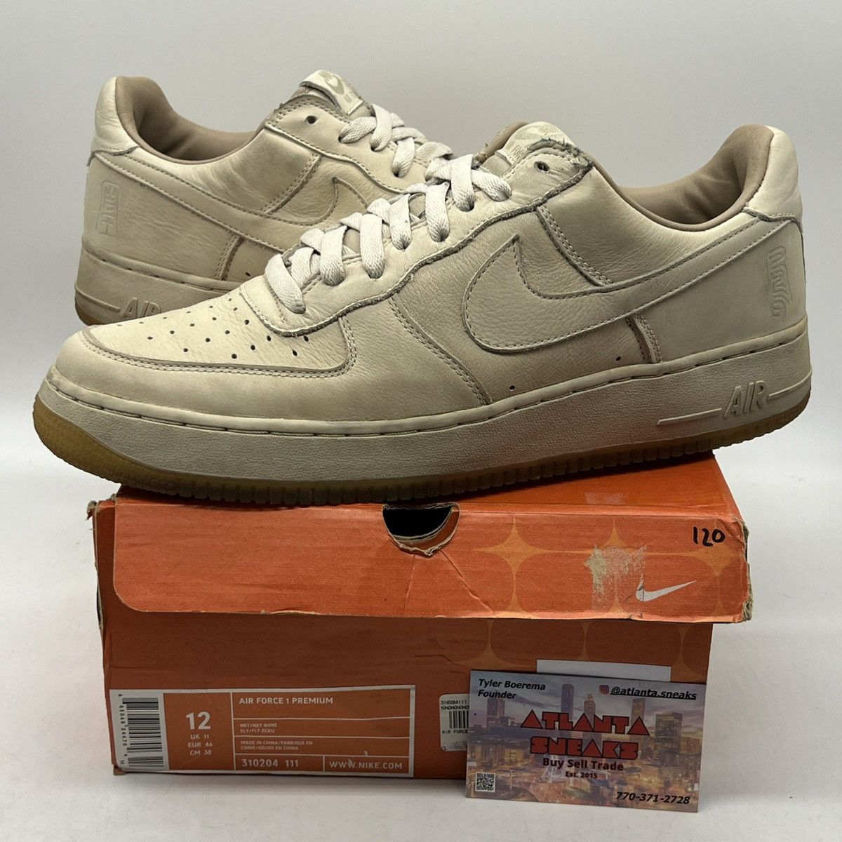 image of Nike Air Force 1 Year Of The Rooster Shoes in Cream, Men's (Size 12)