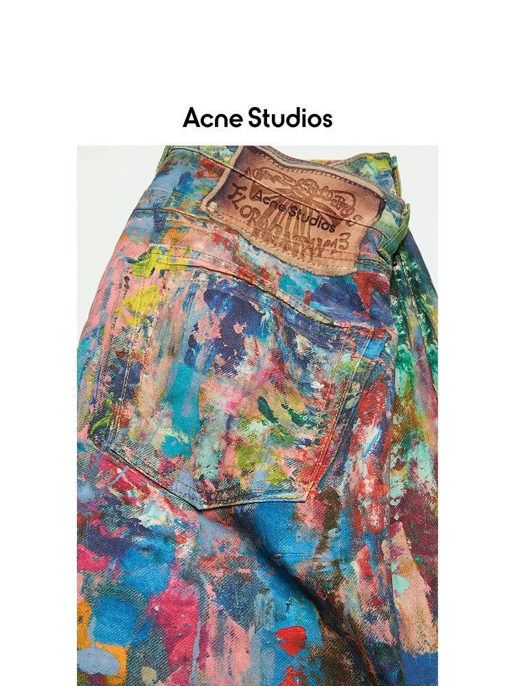Acne Studios acne studios size：32Colored oil painting jeans 2506-Nextarr Size 22" - 2 Thumbnail
