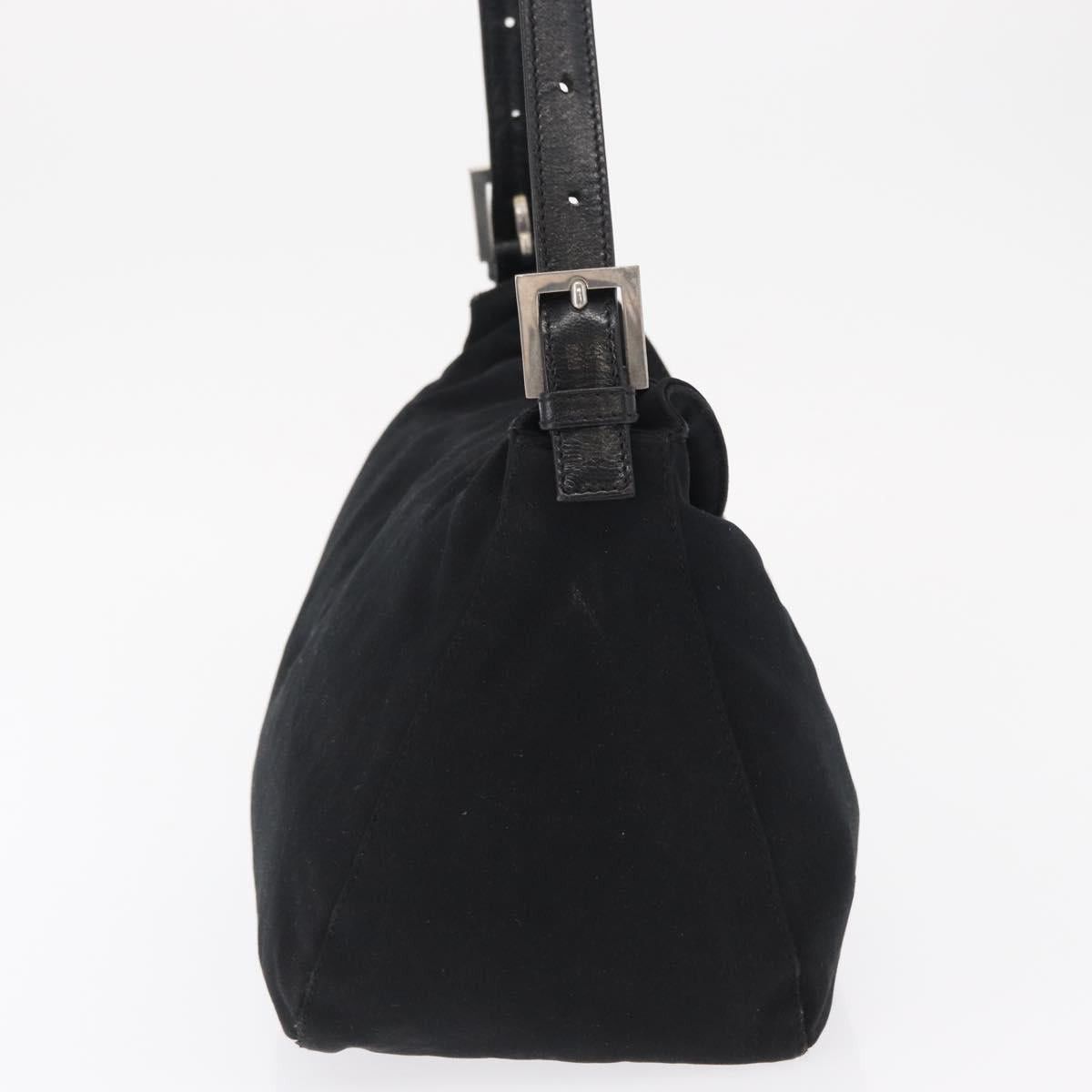 Fendi FENDI Mamma Baguette Shoulder Bag Nylon Black Silver Auth Size ONE SIZE - 4 Thumbnail