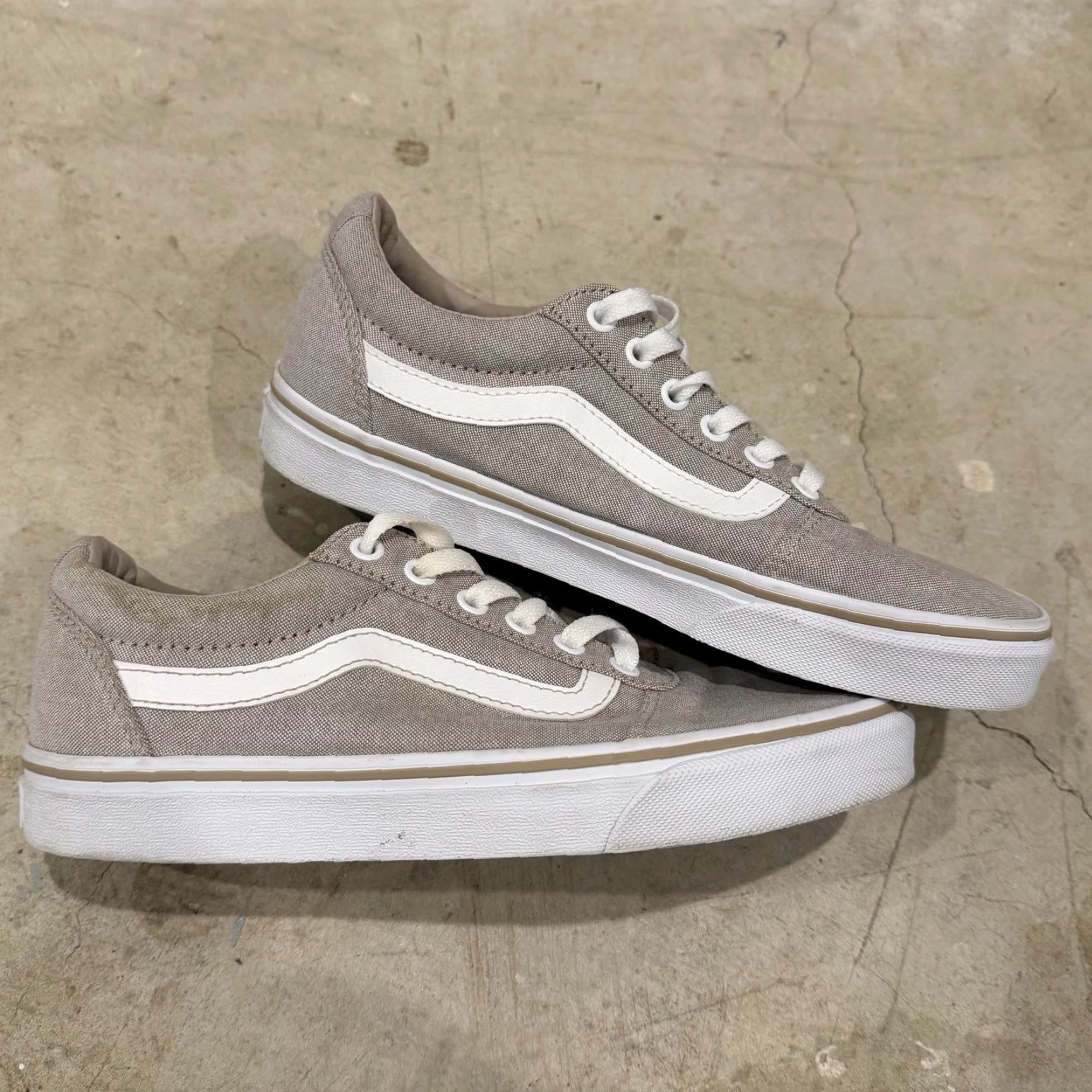 Vans VANS Ward Womens Low Top Lace Up Shoes In (Summer Camp) Taupe Size 8.5 Sneaker Shoes Womens Size M / US 6-8 / IT 42-44 - 2 Thumbnail