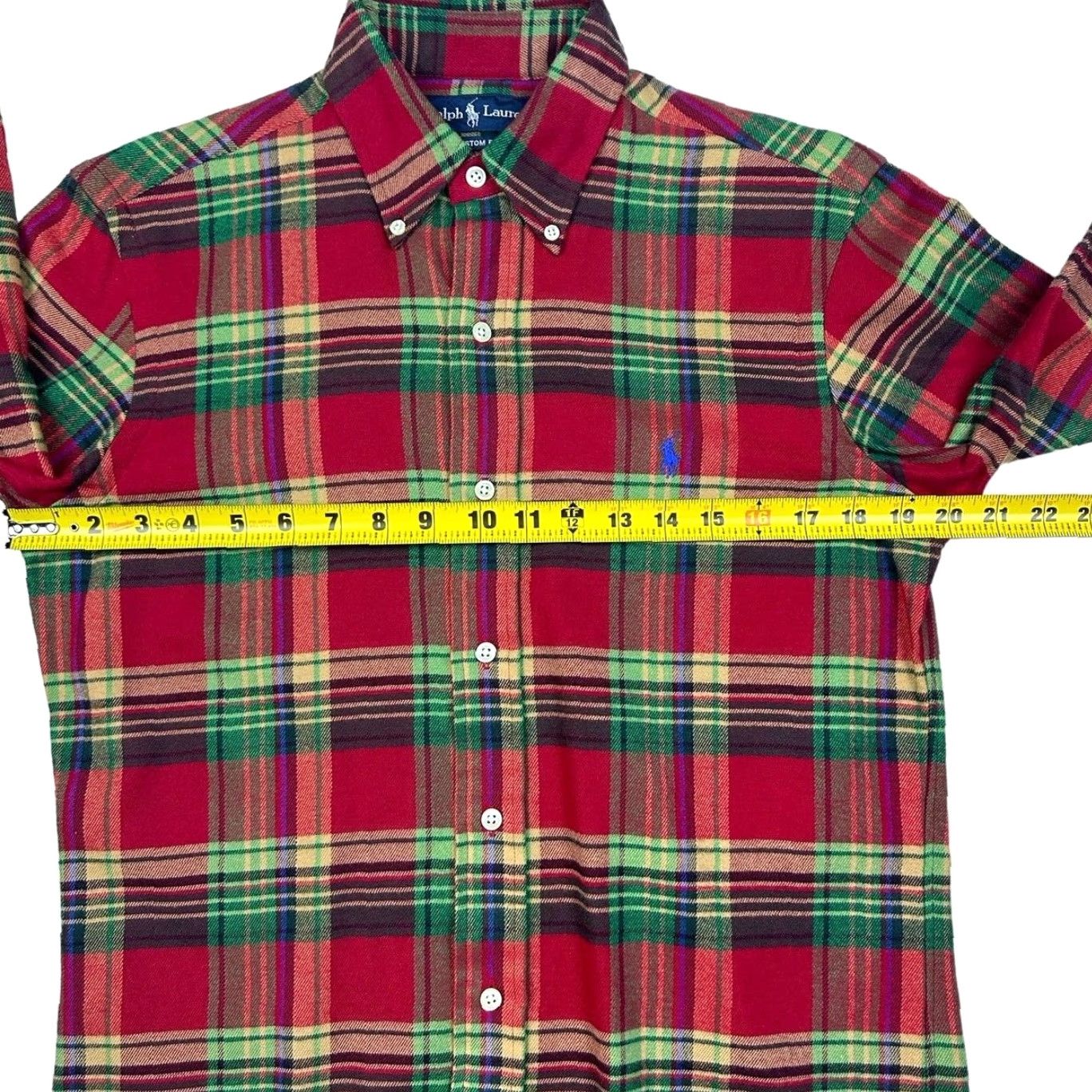 Polo Ralph Lauren Polo Ralph Lauren Button-Down Shirt Mens Flannel Red/Green Plaid Small Classic Fit Button-Up Knit Cotton Size US S / EU 44-46 / 1 - 4 Thumbnail