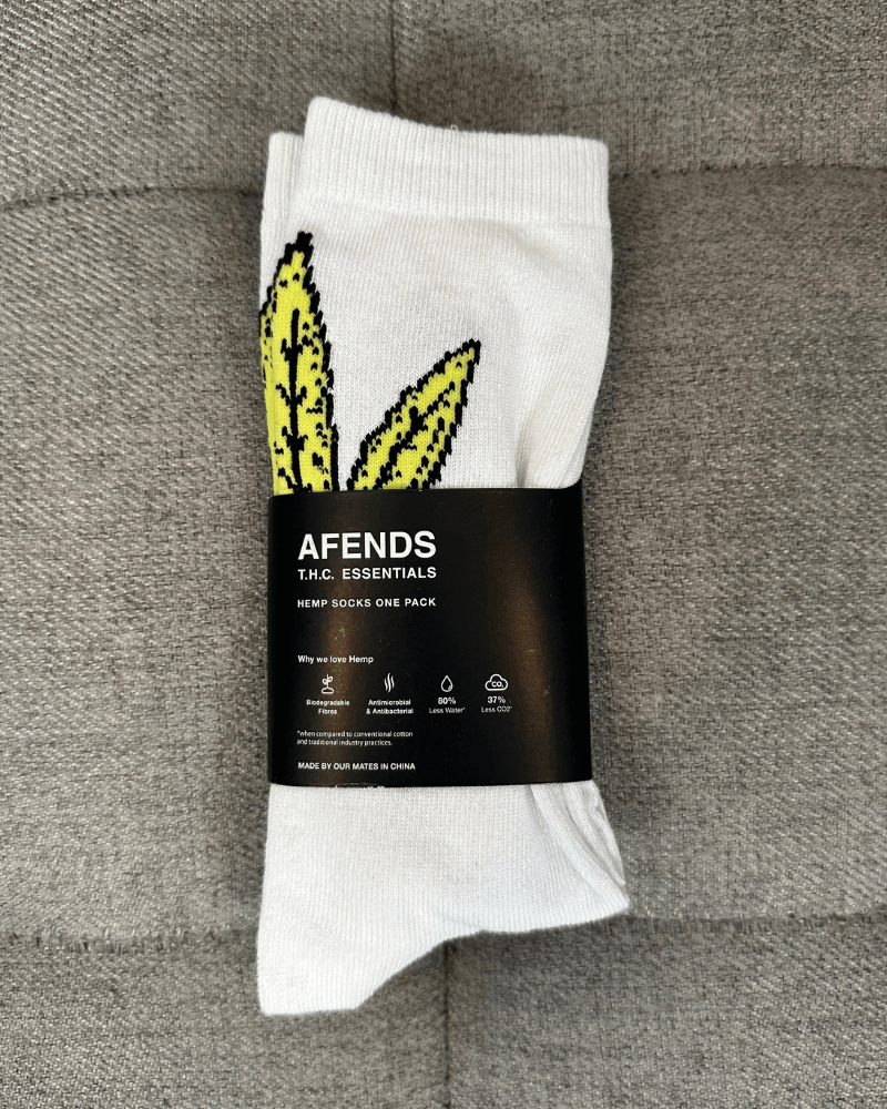 Afends BNWT Afends - Coasting - Hemp Weed Socks One Pack / White Size ONE SIZE - 4 Thumbnail