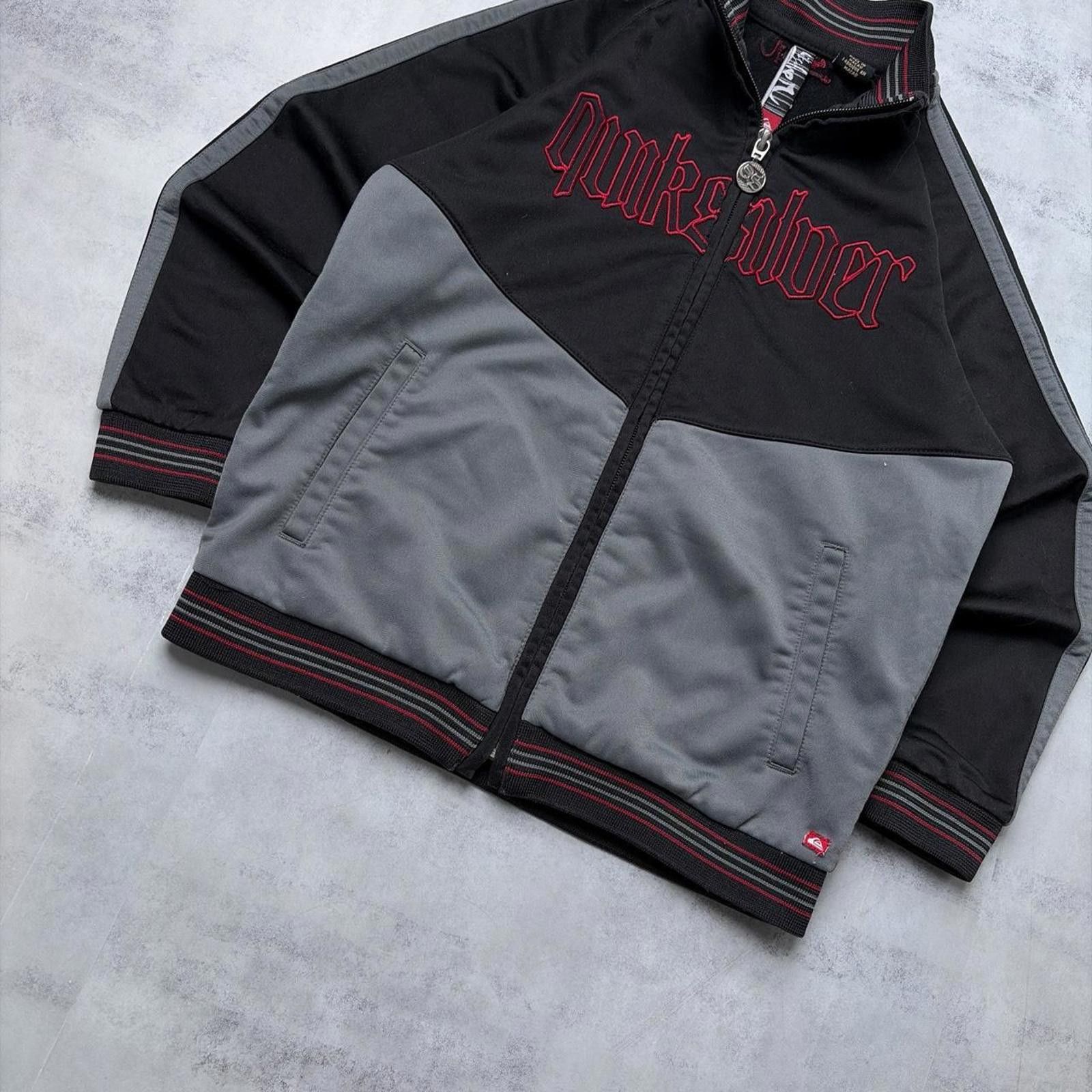 Quiksilver Y2K Black Quiksilver Surf Grunge Skater Track Jacket Size XS / US 0-2 / IT 36-38 - 4 Thumbnail