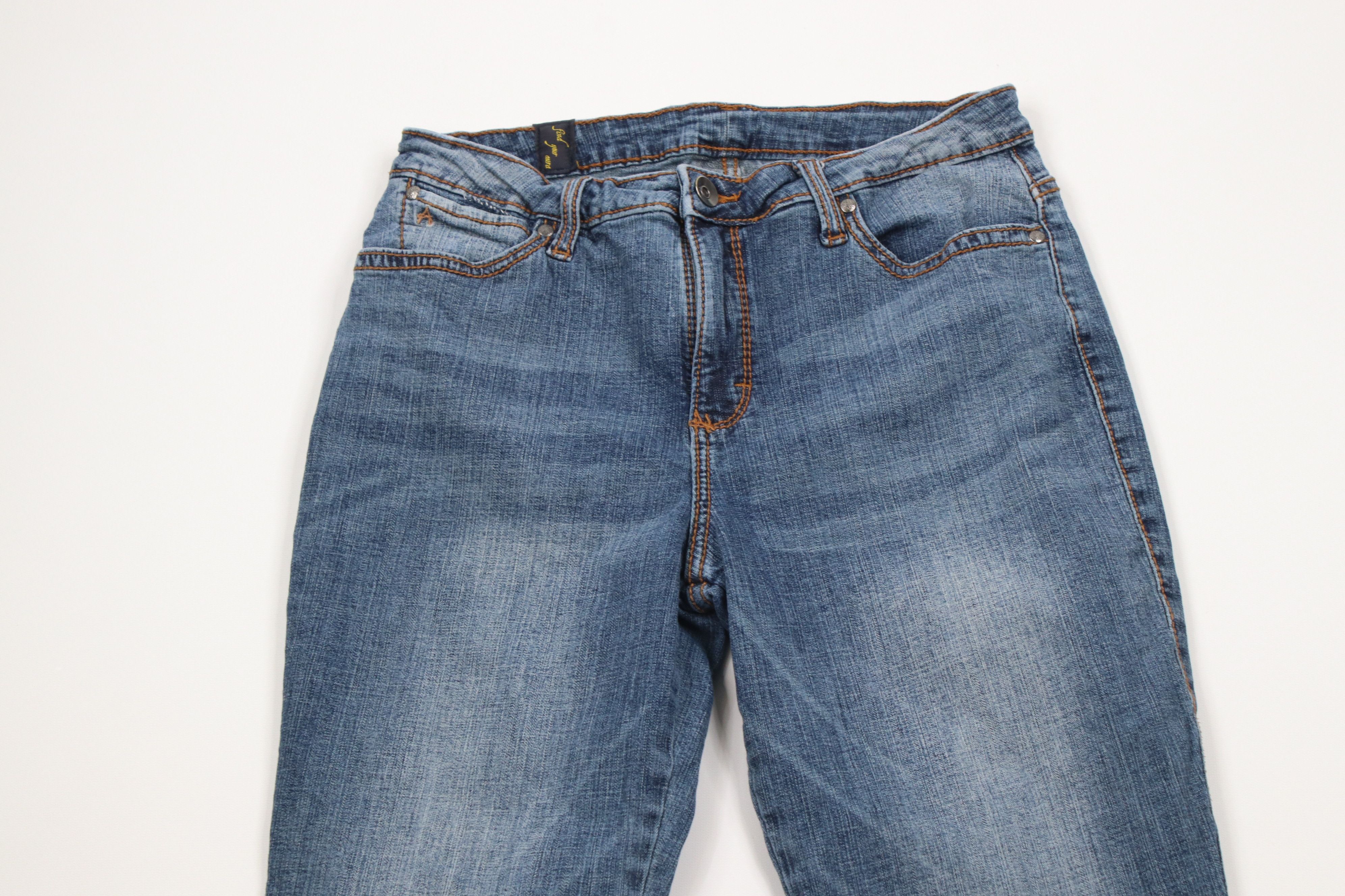 Vintage Vintage Y2K Streetwear Stretch Flared Denim Jeans Blue Size 28" / US 6 / IT 42 - 2 Thumbnail