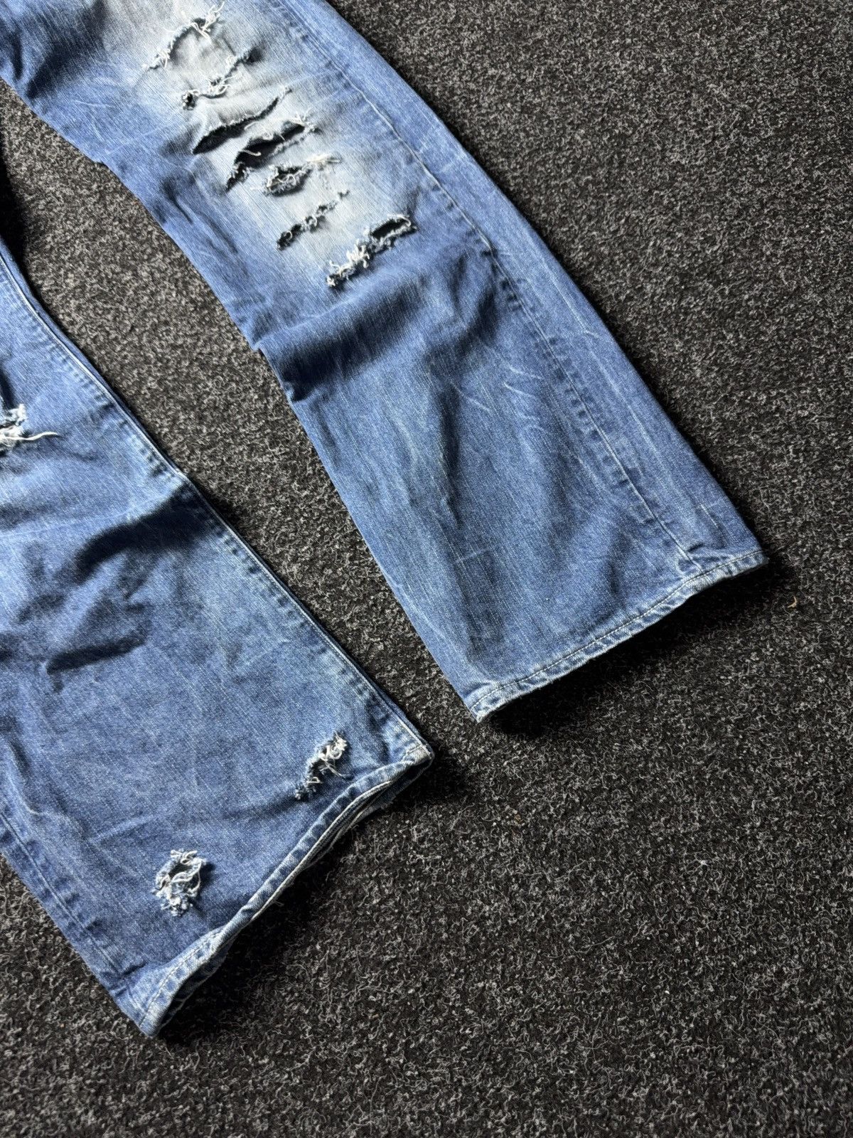 G-Star 00s Y2K G-Star RAW GS01 Distressed Destroyed Wide Jeans Size US 32 / EU 48 - 4 Thumbnail