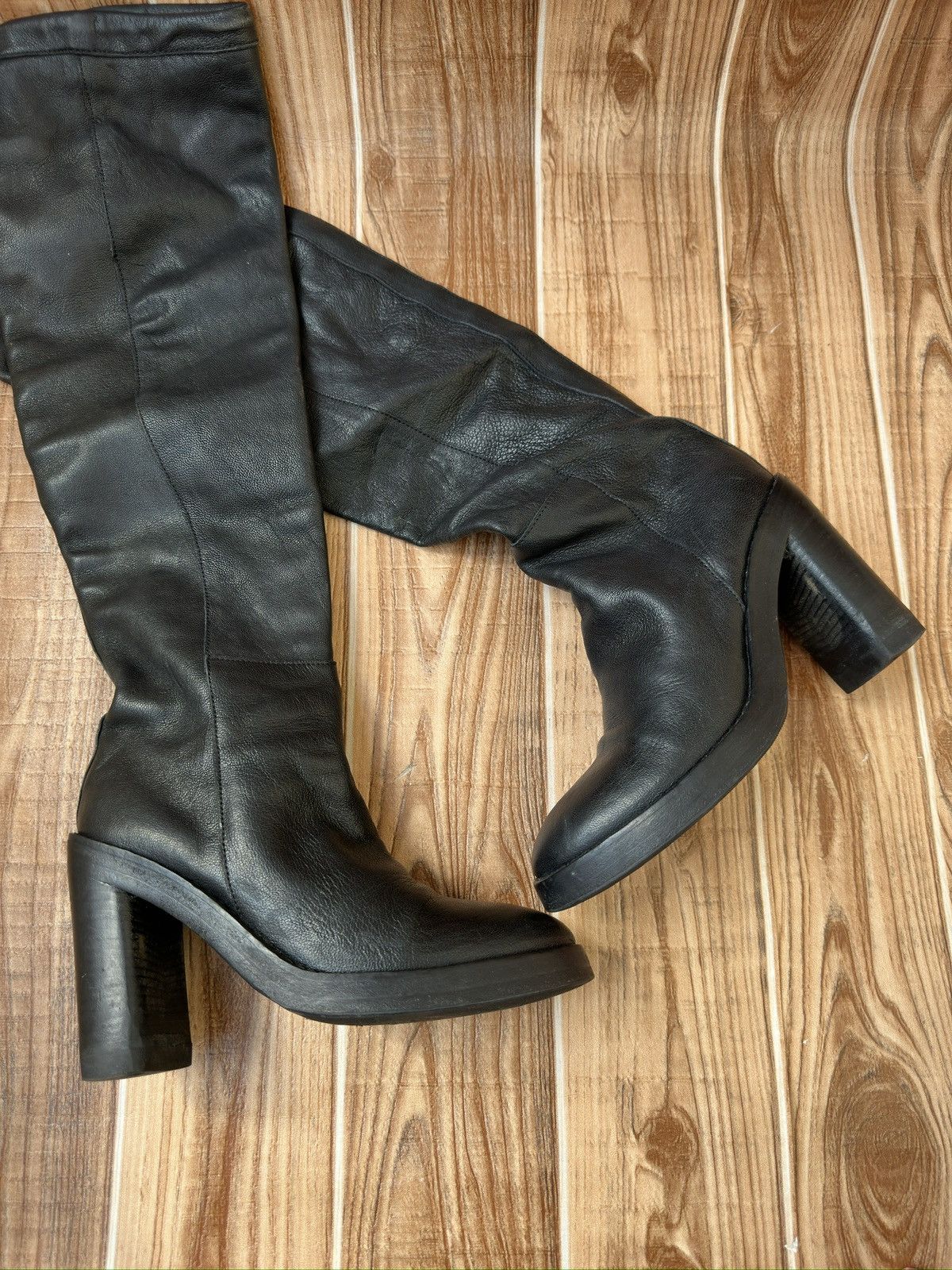 Ann Demeulemeester × Vintage AD black Leather Boots. Size US 6 / IT 36 - 19 Thumbnail