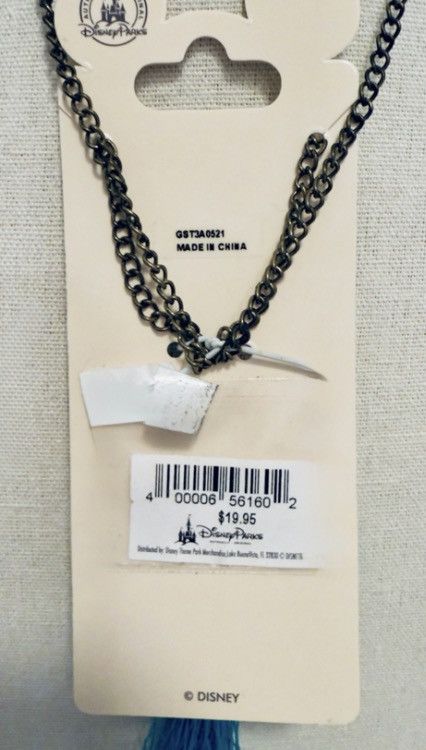 Disney Disney Parks Heart Locket Necklace with Blue Tassel – 20” Size ONE SIZE - 2 Thumbnail