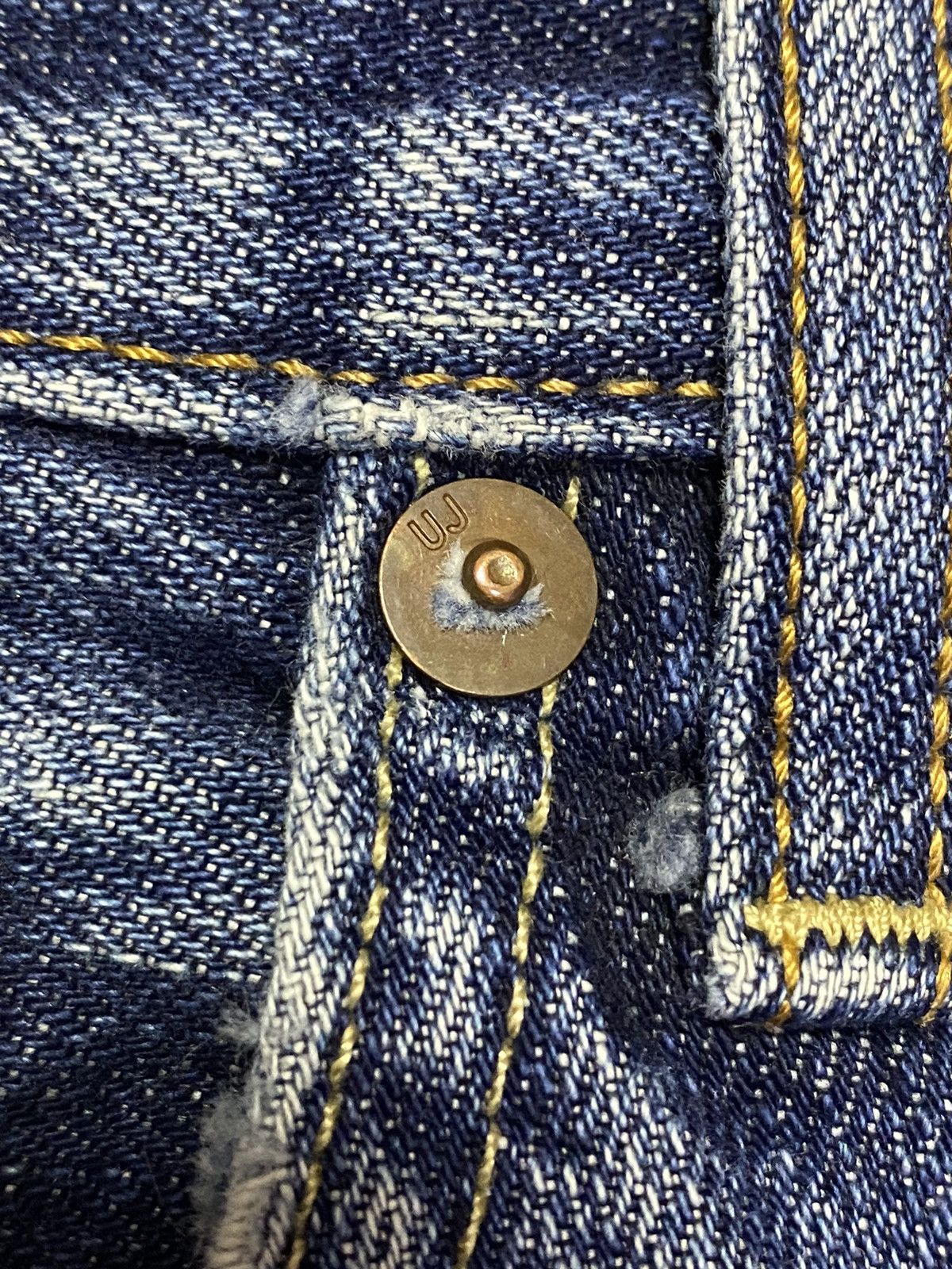 Jun Takahashi Vintage Uniqlo UJ Blue Wash Patched Loose Jeans Size US 34 / EU 50 - 8 Thumbnail