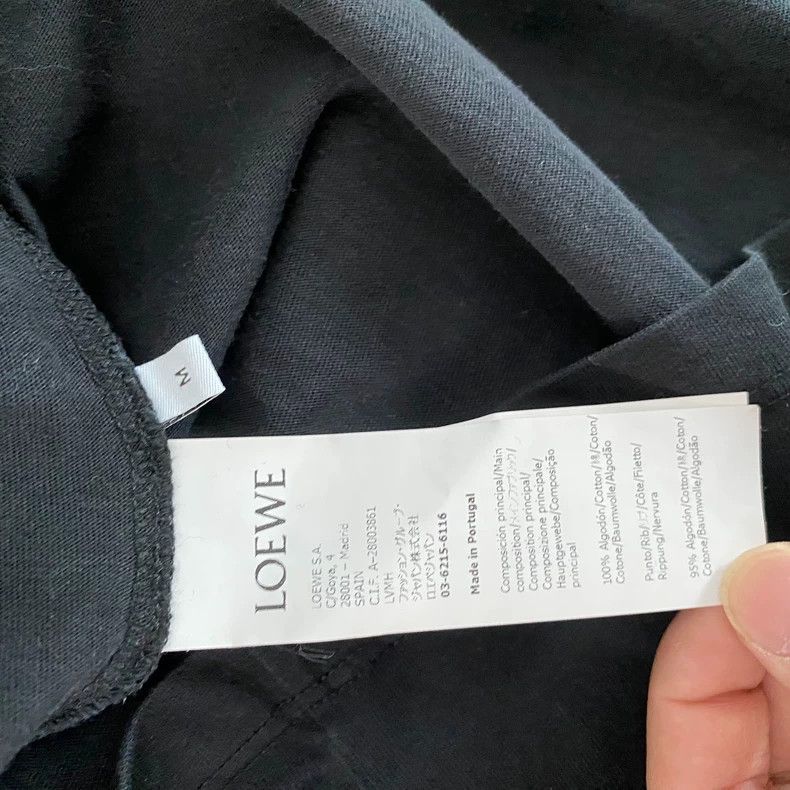 Loewe LOEWE Embroidered cotton short sleeve T-shirt Size M / US 6-8 / IT 42-44 - 2 Thumbnail