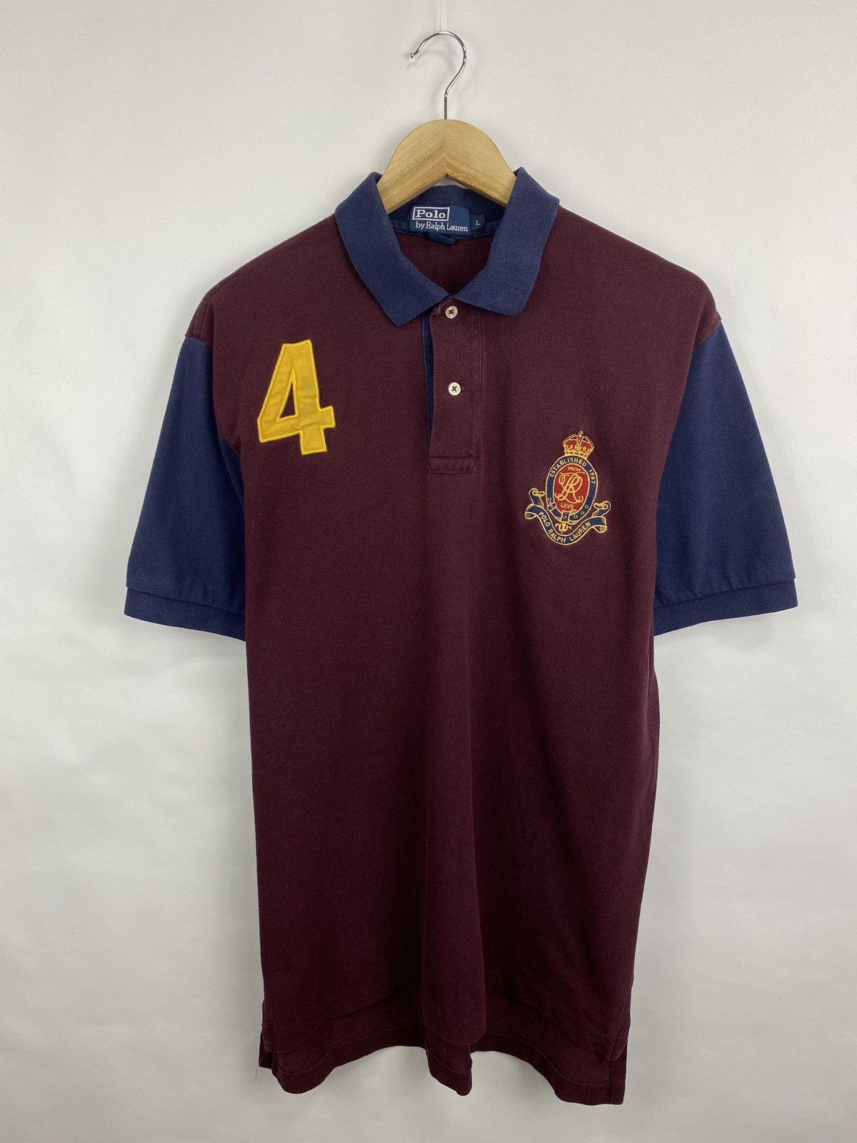 Polo Ralph Lauren 🇺🇸 Vintage 90s Polo Ralph Lauren Polo T-Shirt Rare Retro Size US L / EU 52-54 / 3 - 3 Thumbnail