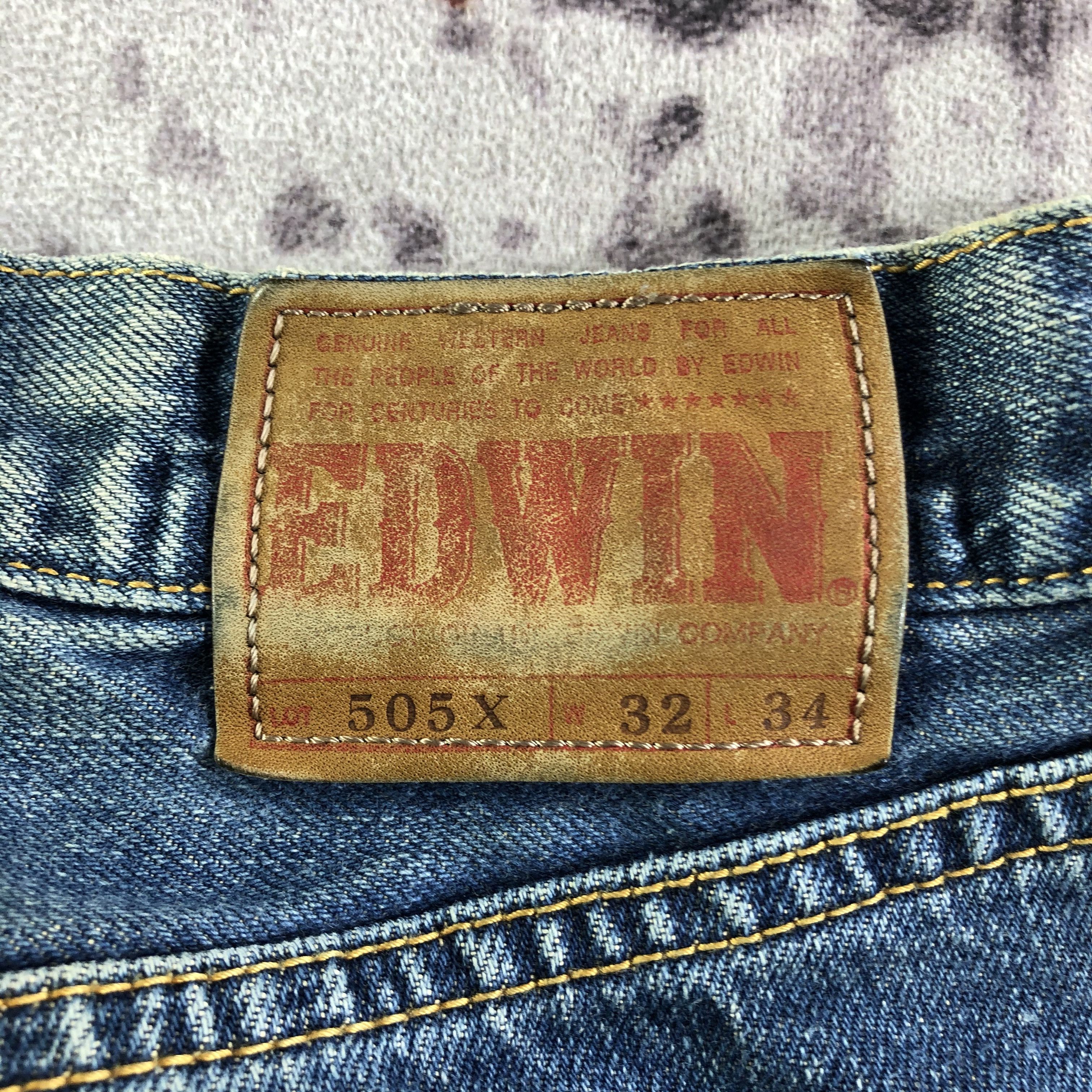 Edwin Vintage Blue Wash Edwin 505 Selvedge Jeans-JM3555 Size US 31 - 5 Thumbnail