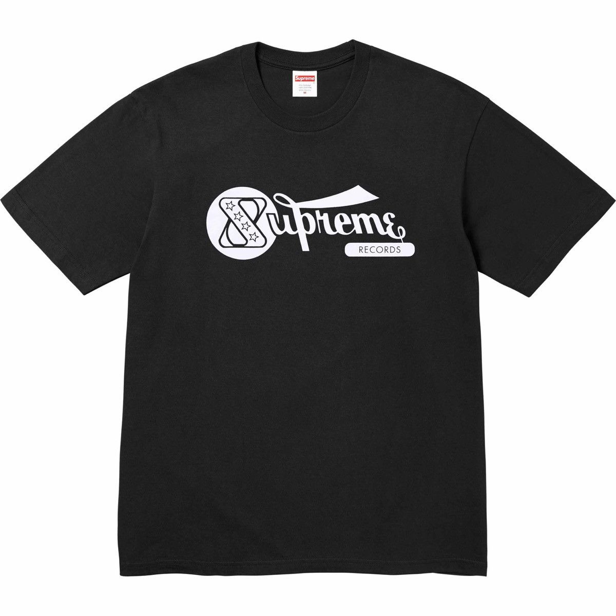 image of Supreme Records Logo Tee Short Sleeve Light Pink T-Shirt XL in Black, Men's