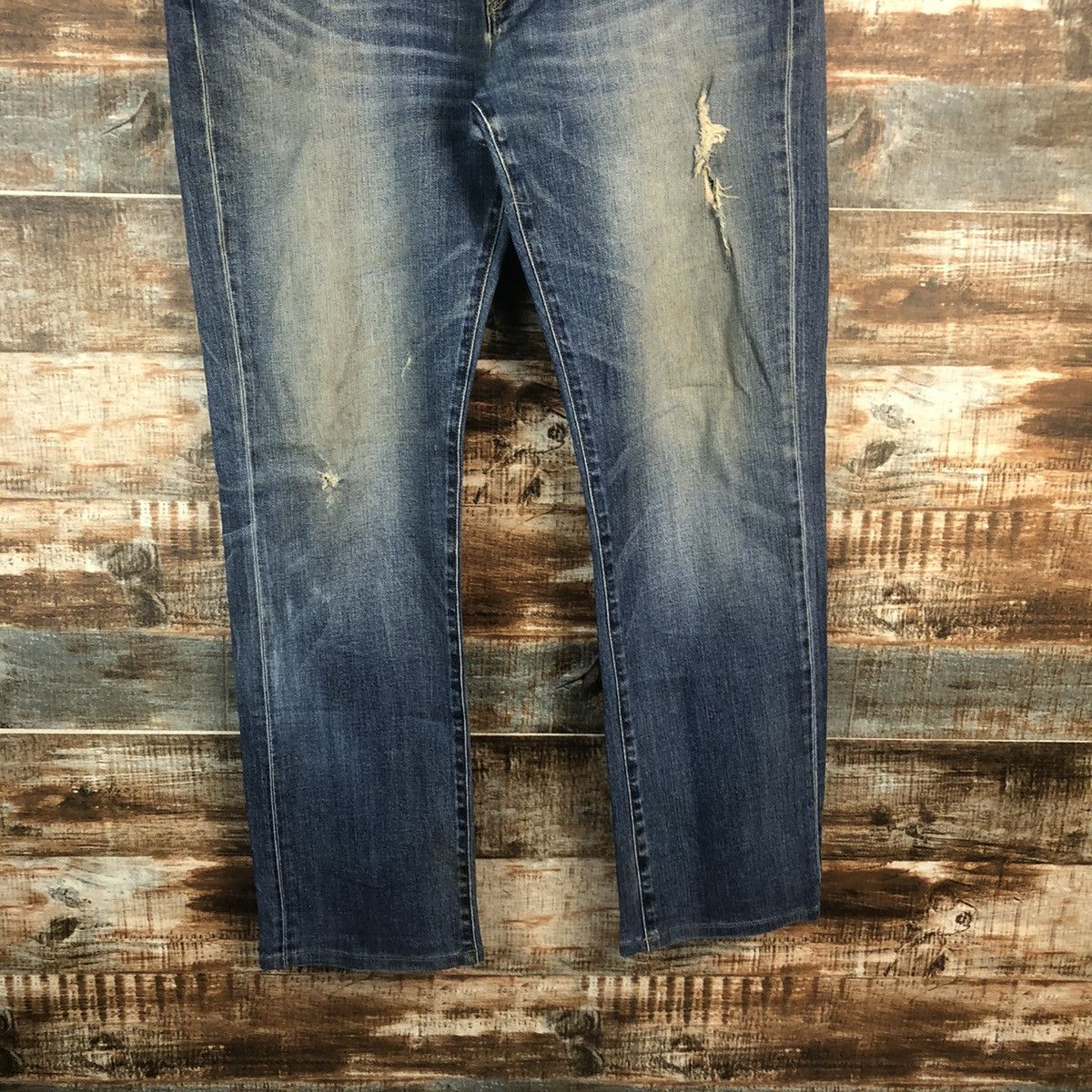 Japanese Brand DL Uniqlo Blue Vintage Denim Pants #C294 Size US 36 / EU 52 - 3 Thumbnail