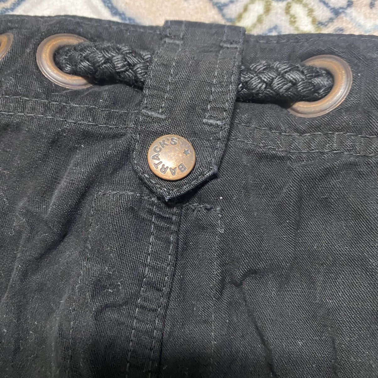 Japanese Brand Japanese Brand Bartack Black Cargo Pants Drawstring Size US 33 - 19 Thumbnail