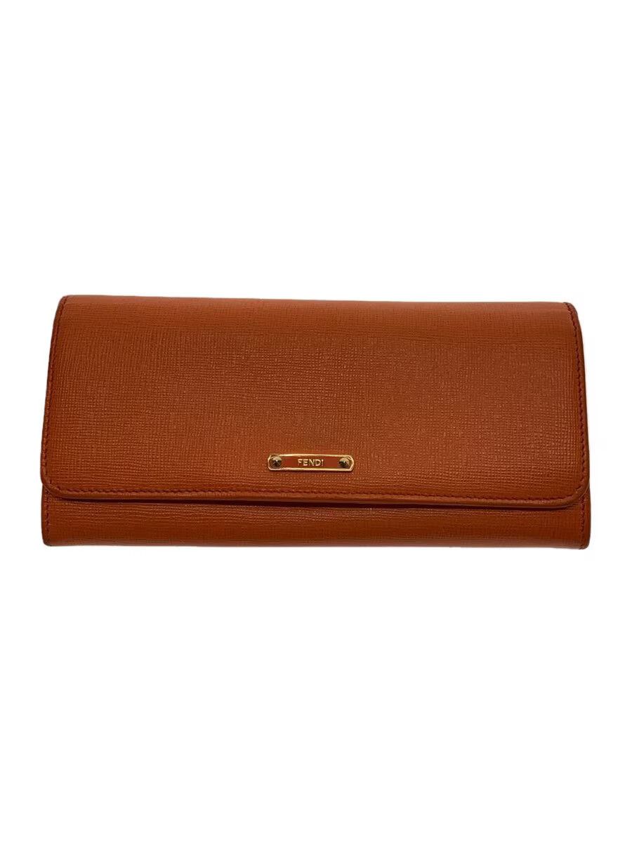 Fendi Fendi Leather Long Wallet Orange Size ONE SIZE - 1 Thumbnail