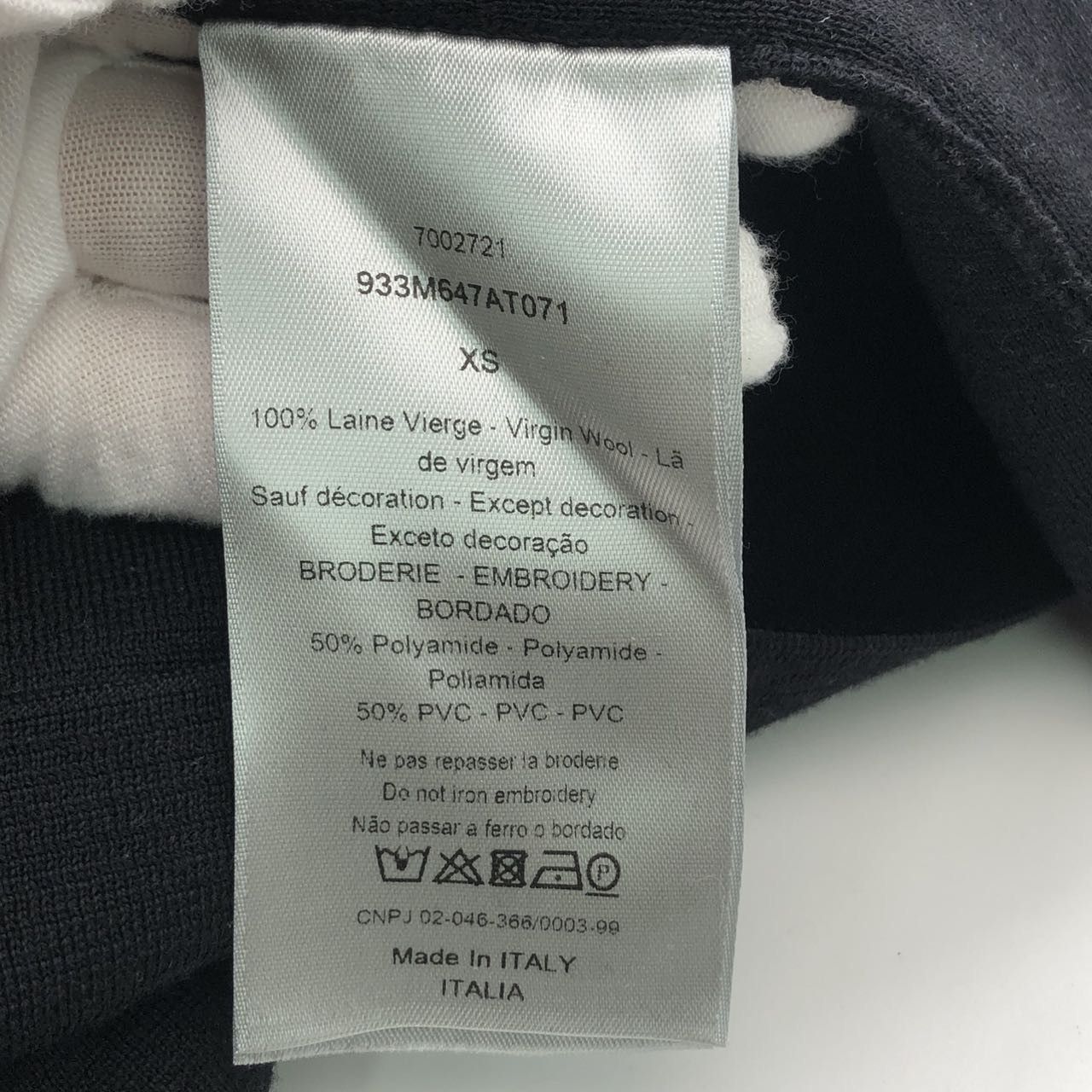 Dior DIOR Fitted Sweatshirt With Hook-and-Loop Logo K26WX Size US XS / EU 42 / 0 - 6 Thumbnail
