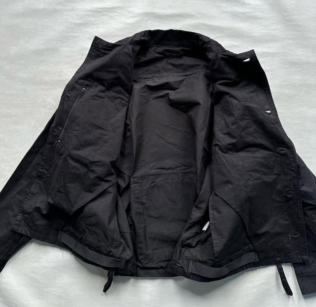 Japanese Brand A.Blue Garments Tenkara Shirt Nylon Wax Jacket Black Size US M / EU 48-50 / 2 - 3 Thumbnail