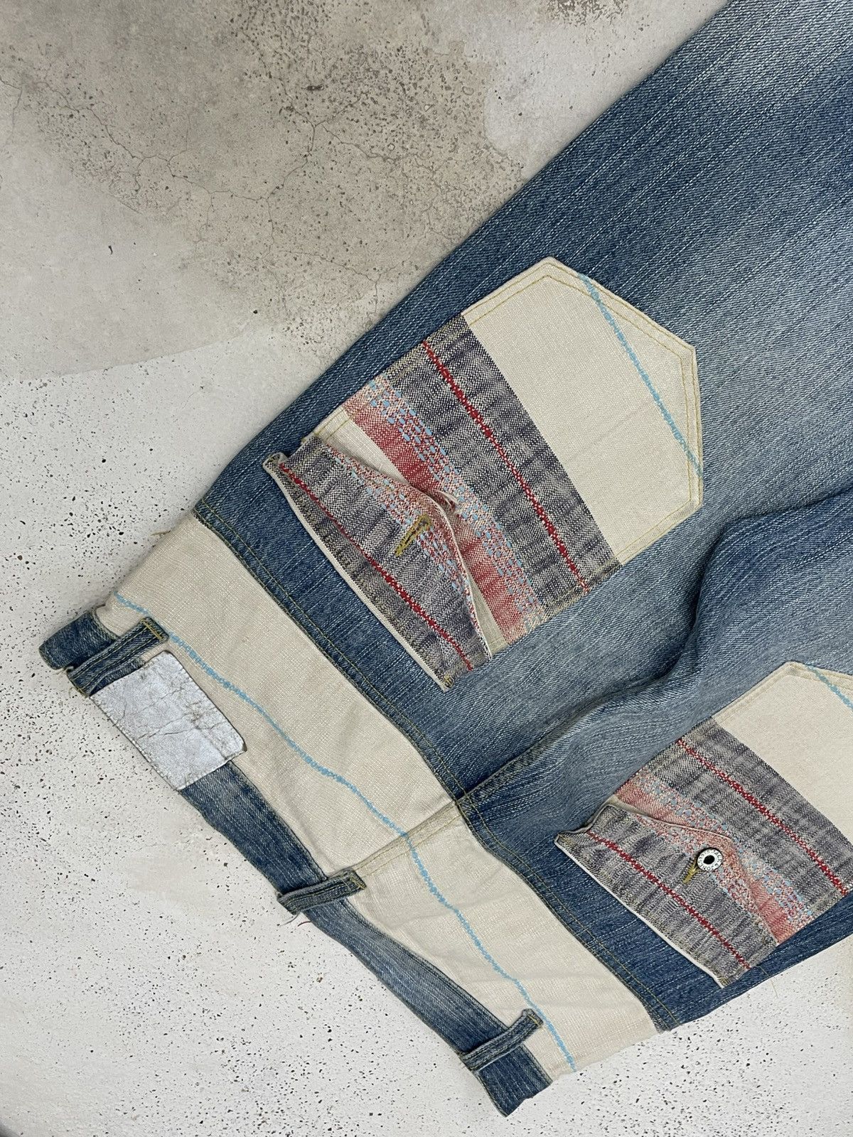 Kapital Vintage Japan 90S Saf And Fool Distressed Patchwork Denim Size US 34 / EU 50 - 12 Thumbnail