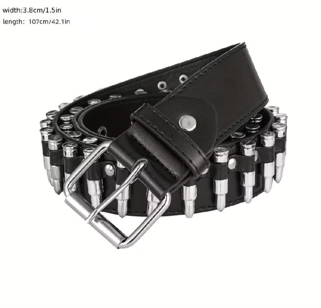 PPFM 💥Bullet punk rock Streetwear pu belt Size ONE SIZE - 5 Thumbnail