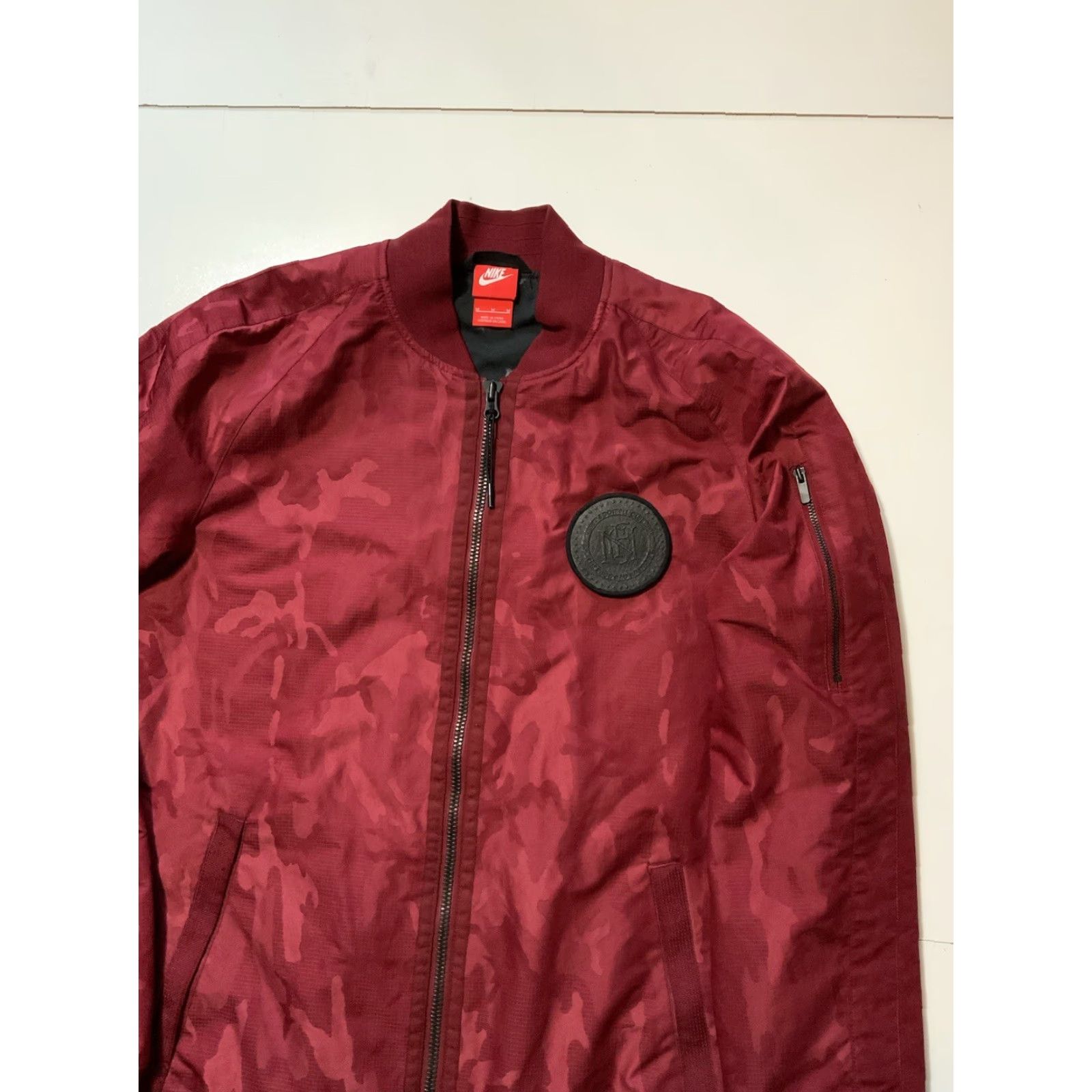Nike VINTAGE Nike F.C. Football Club Sem Risco Nao Ha Vitoria Red Camouflage Bomber Jacket M Mens Size US M / EU 48-50 / 2 - 3 Thumbnail