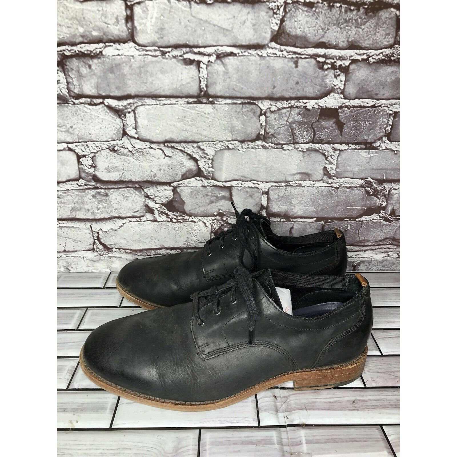 Cole Haan Cole Haan Grand Os. Black Leather Nubuck Casual Oxfords Shoe Size US 10 / EU 43 - 1 Thumbnail