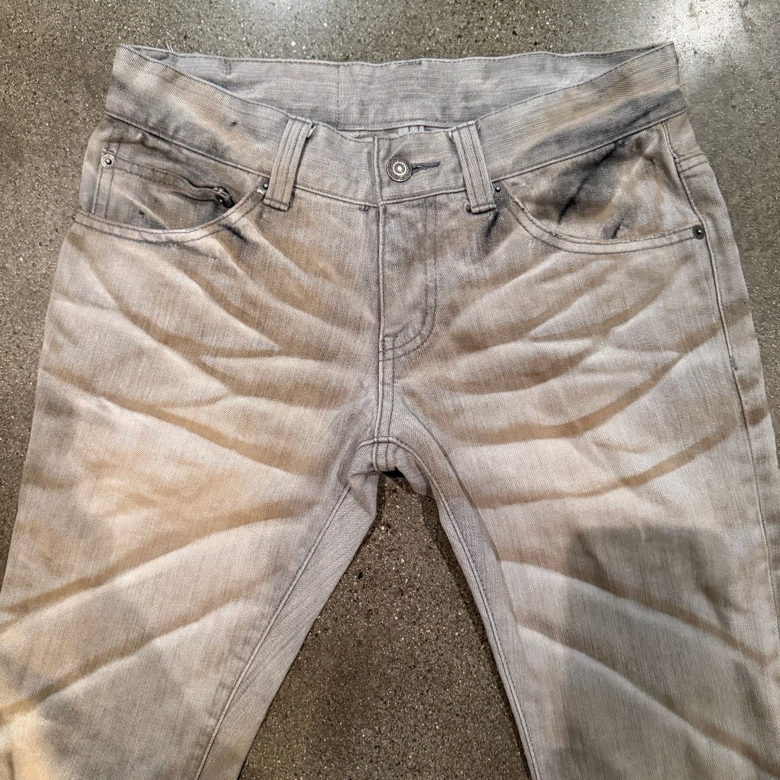 Tornado Mart Tornado mart whisker sand gray wash boot cut flare jeans Size US 29 - 6 Thumbnail
