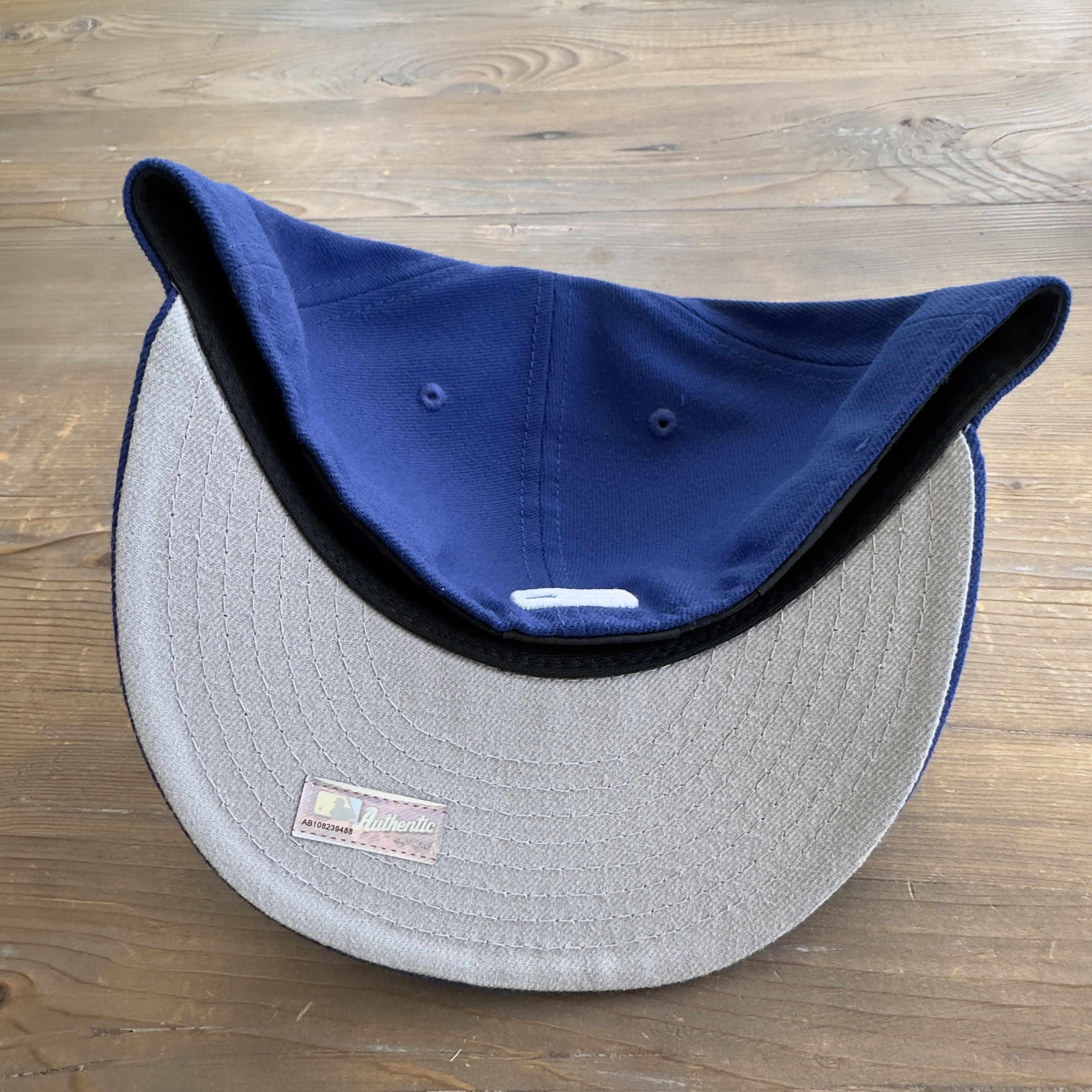 New Era Blue Button New York Mets New Era 59Fifty Fitted Hat 7 3/8 Size ONE SIZE - 6 Thumbnail
