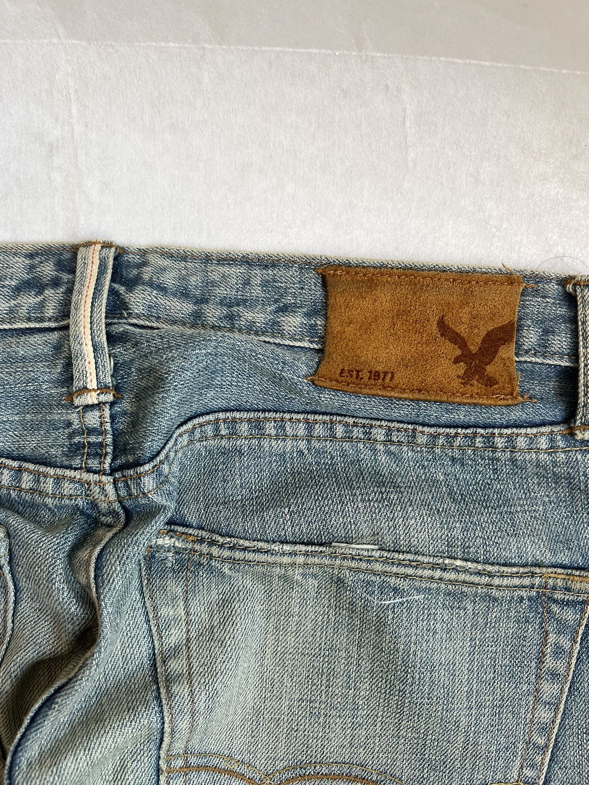 American Eagle Outfitters Vtg American Eagle Fly Button Selvedge Denim Kurt Cobain Size US 32 / EU 48 - 17 Thumbnail