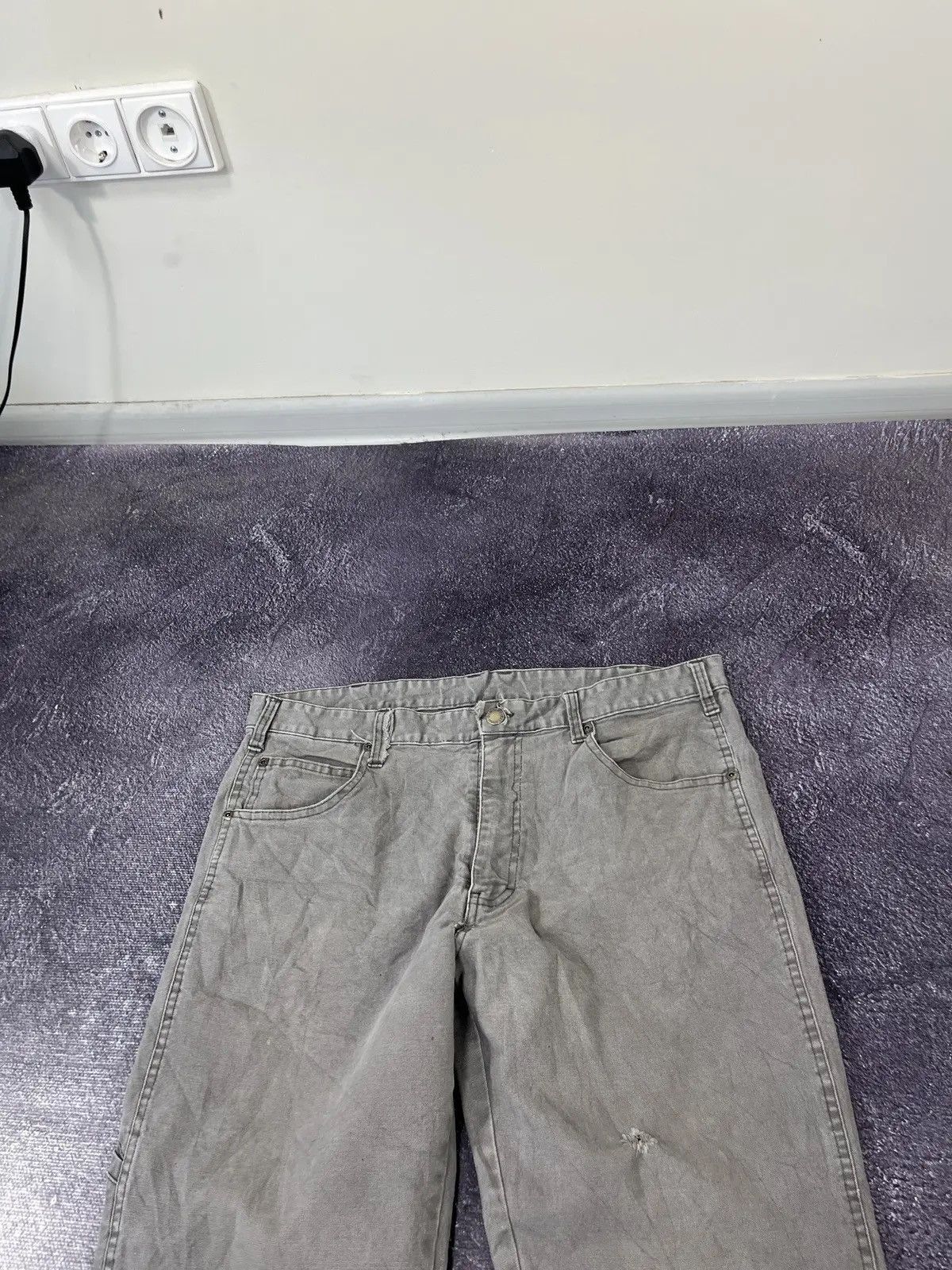 Dickies × Vintage Vintage Dickies American Faded Grey Hype Work Pants Size US 34 / EU 50 - 8 Thumbnail