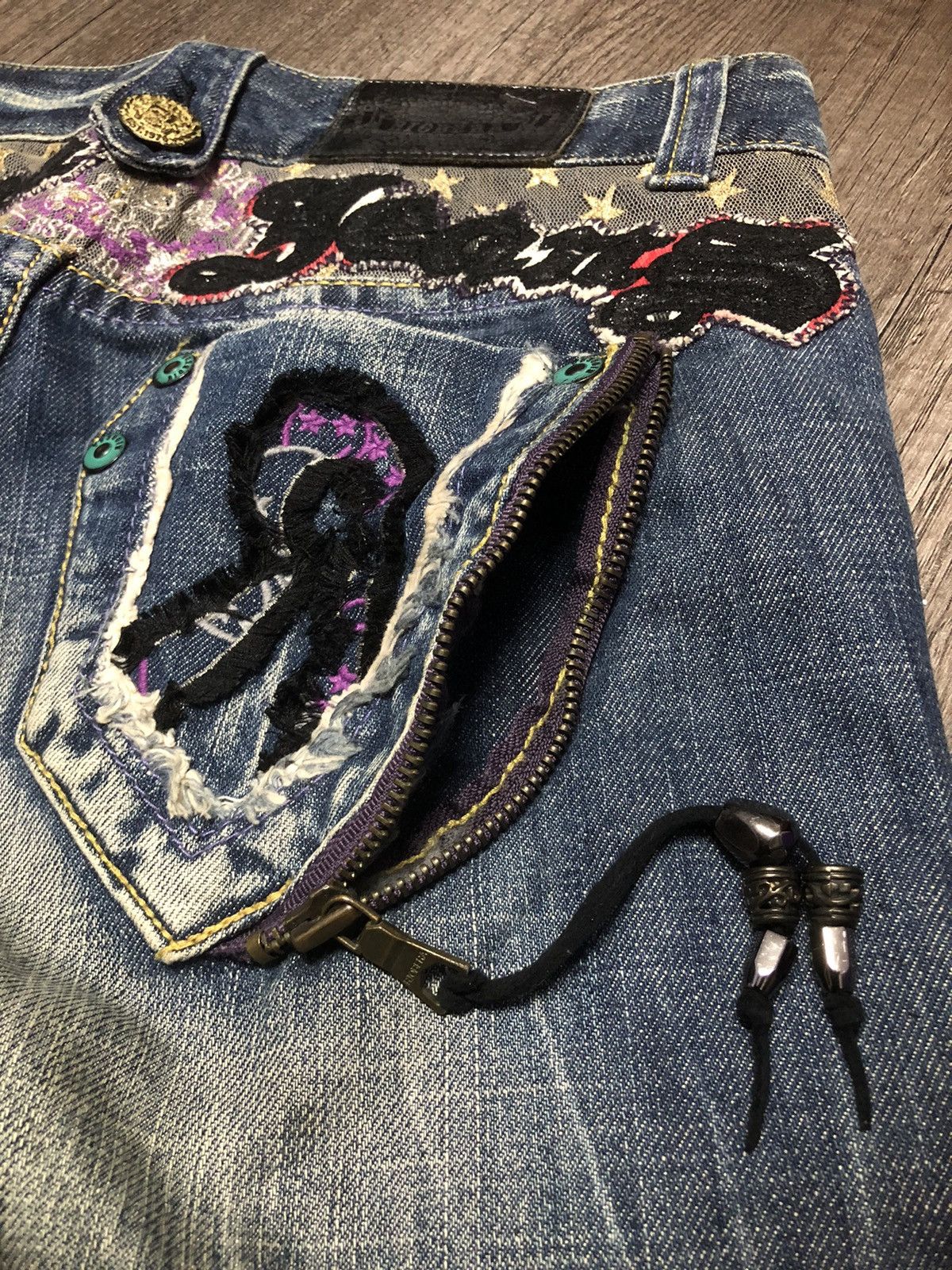 If Six Was Nine × Japanese Brand VINTAGE RIOBERA FLARE JEANS RARE DESIGN UNISEX Size US 30 / EU 46 - 18 Thumbnail