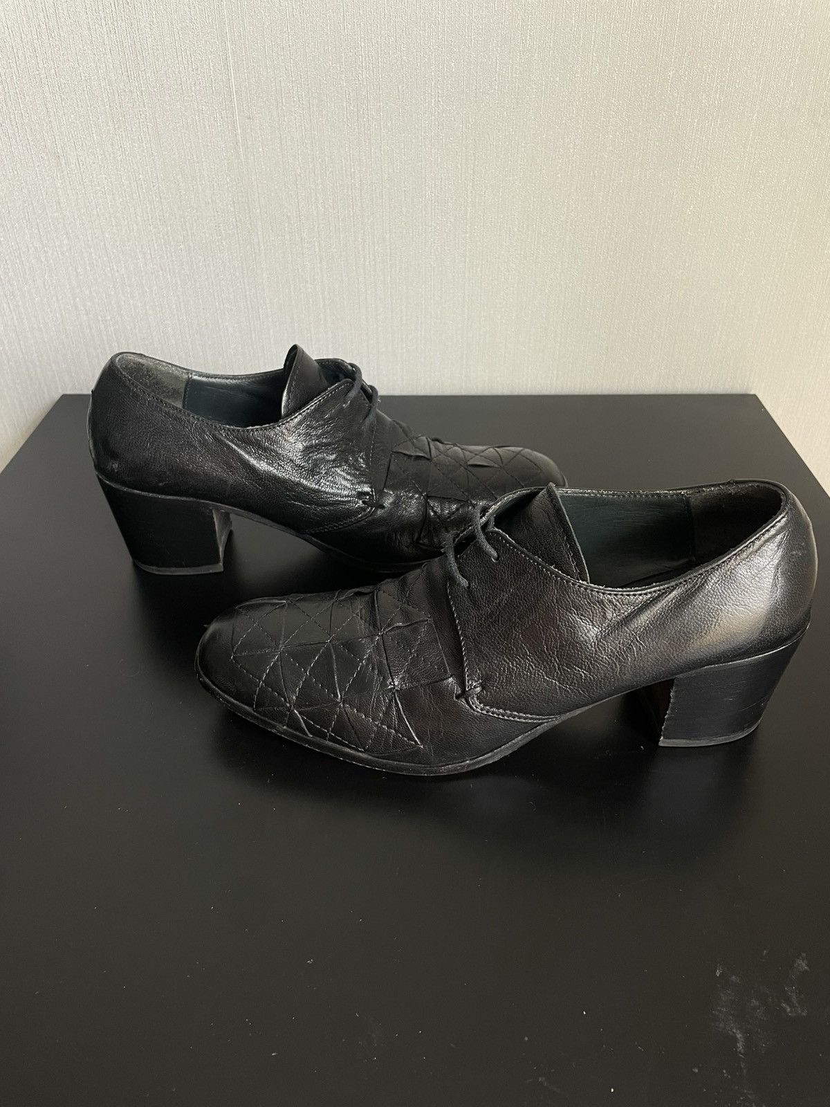Hysteric Glamour Vintage Avant Garde Moma Leather Heels Y2k Opium Size US 9.5 / IT 39.5 - 8 Thumbnail