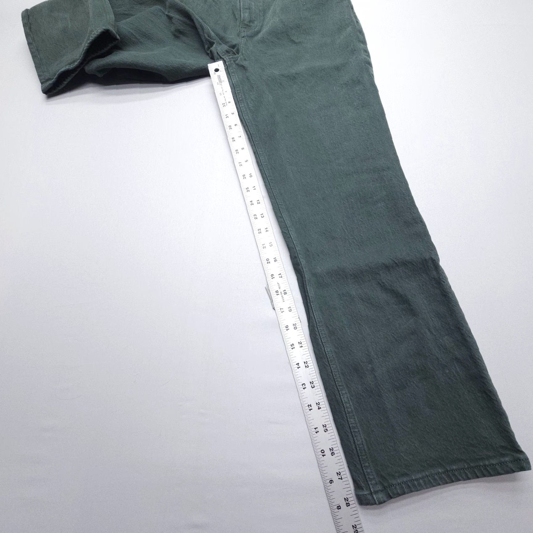 Abercrombie & Fitch Abercrombie & Fitch Jeans 90s Straight High Rise 28W 28L Green Denim Womens Classic 5-Pocket Size ONE SIZE - 5 Thumbnail