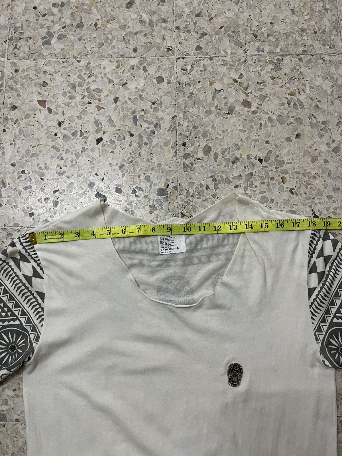 PPFM VTG PPFM Archive Tribal Geometric Sleeve Skull Tee Shirta Size US M / EU 48-50 / 2 - 11 Thumbnail