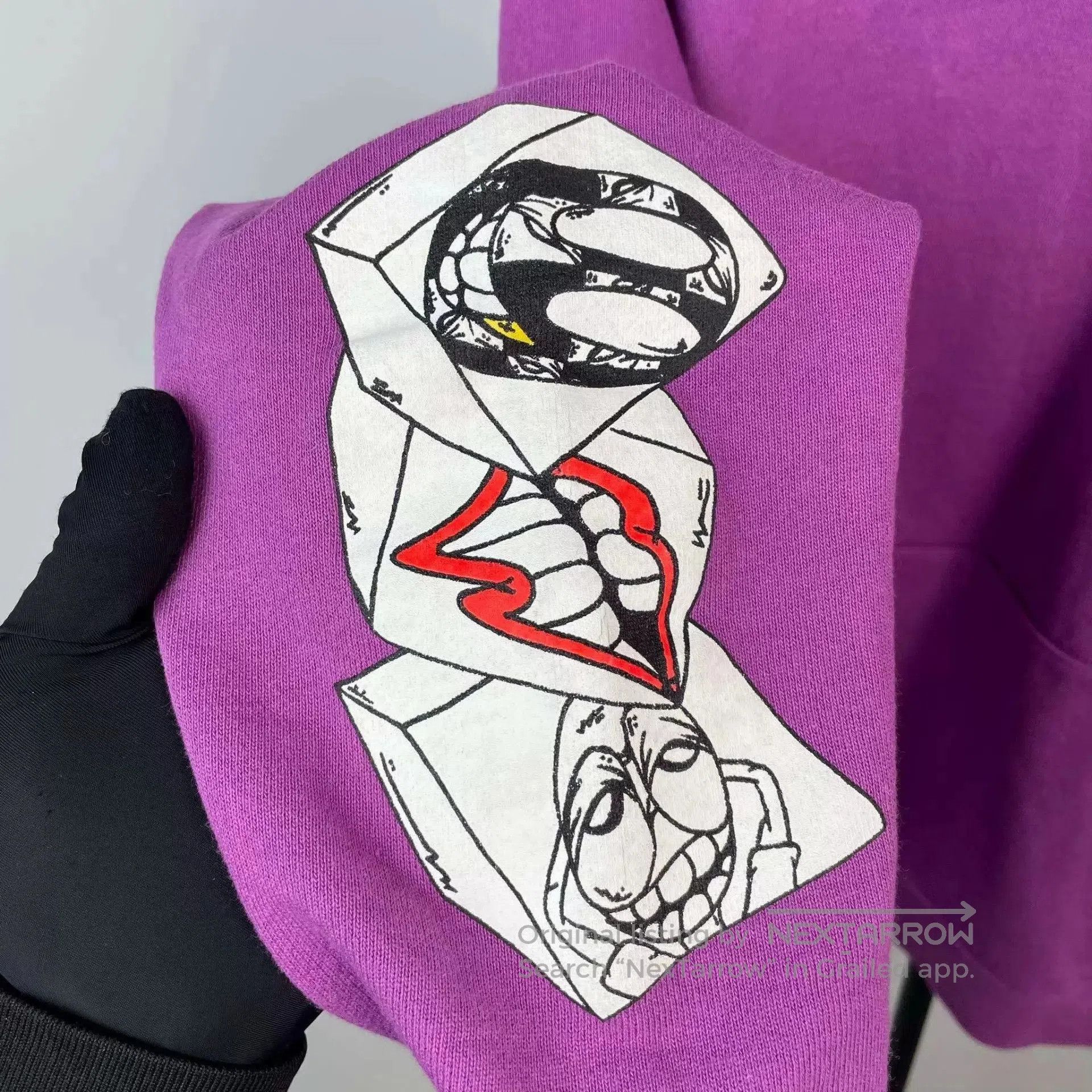 Chrome Hearts Purple Graphic Hoodie with Front Pocket and Sleeve Art. Size US M / EU 48-50 / 2 - 8 Thumbnail