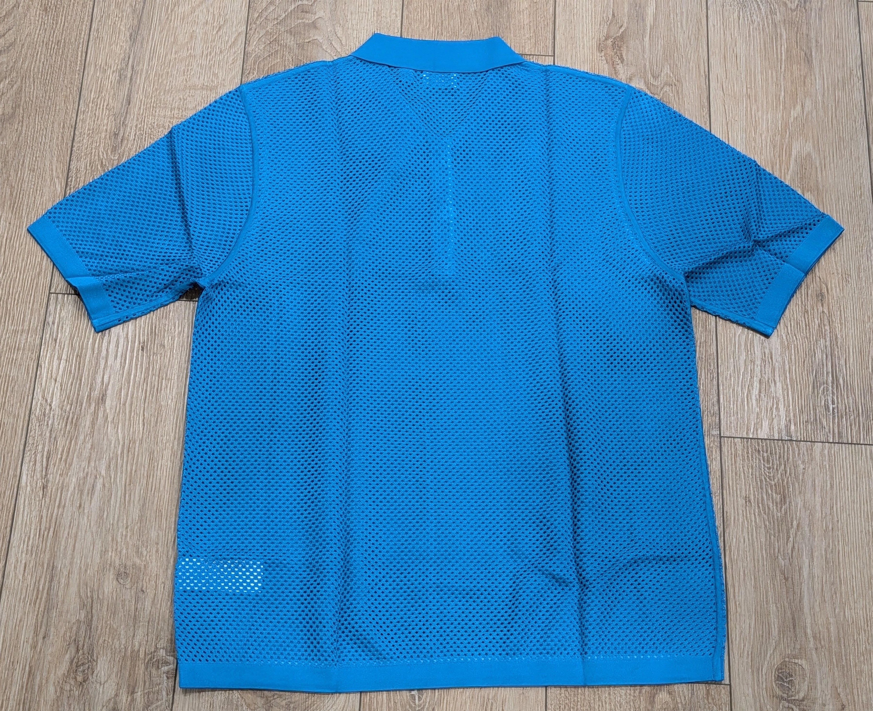 Burberry BURBERRY Mesh Polo Shirt Bright Cerulean Blue Small Size US S / EU 44-46 / 1 - 2 Thumbnail