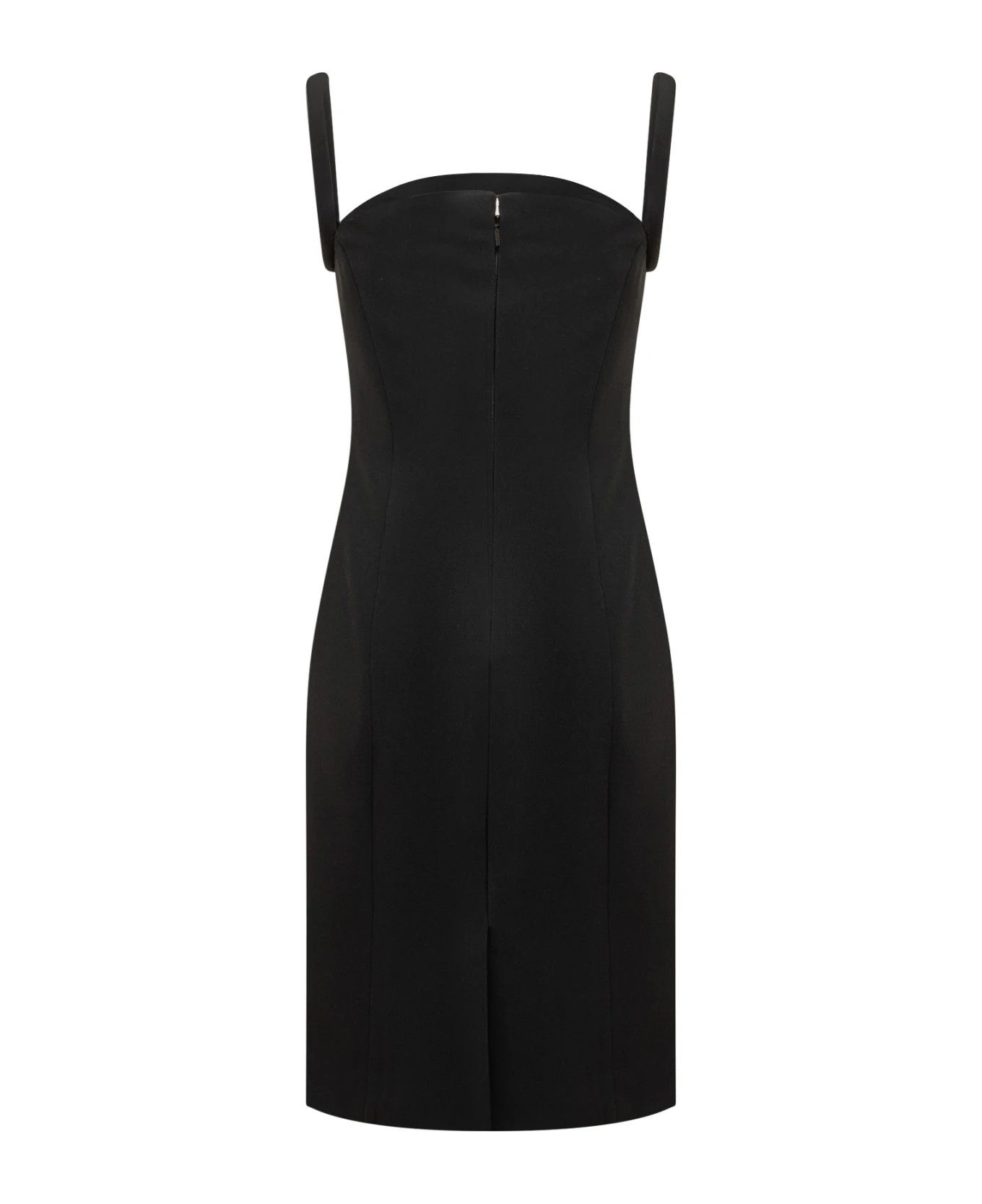 Versace o1y0226 Midi Dress in Black Size S / US 4 / IT 40 - 2 Thumbnail