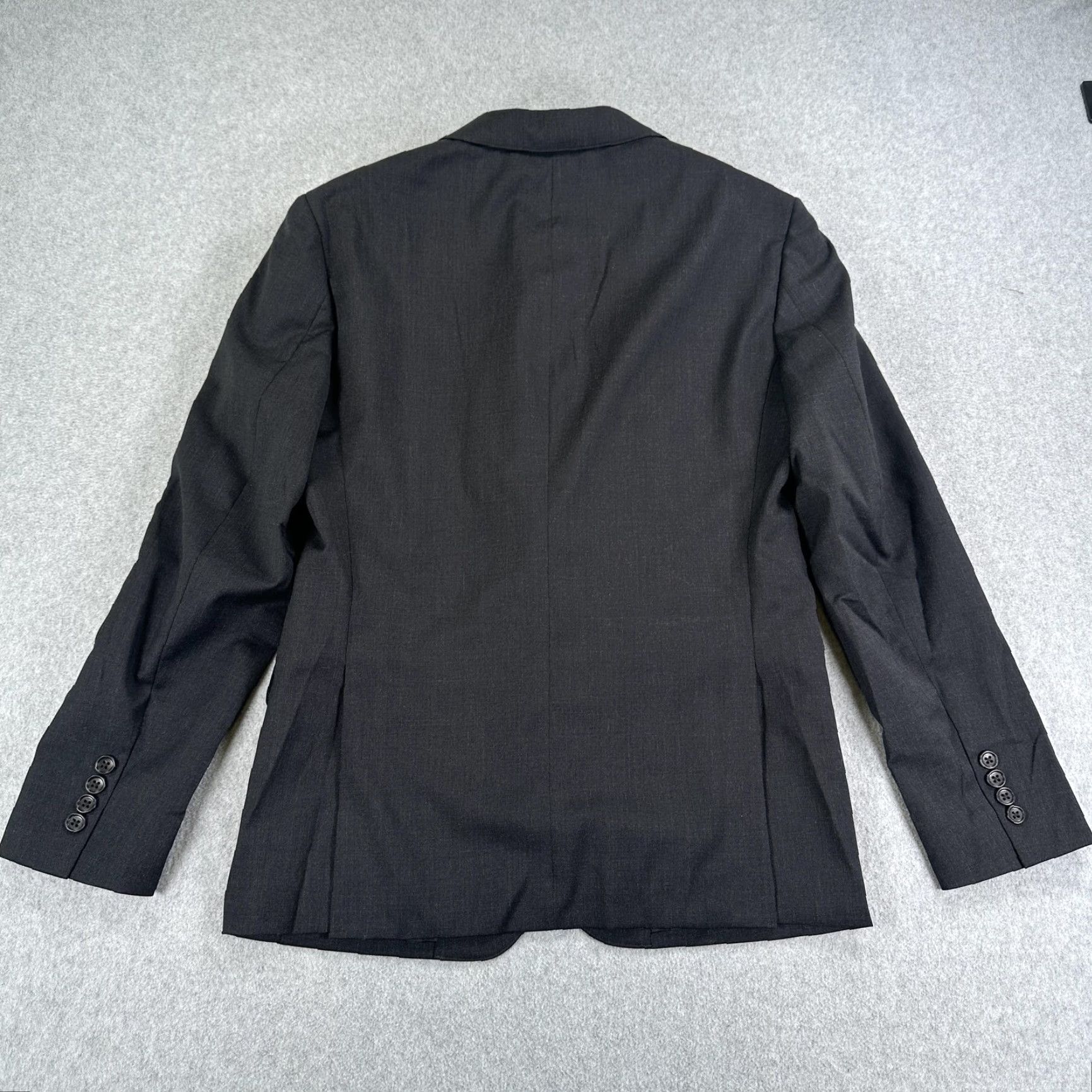 Bonobos Bonobos Slim Fit Wool Blend Suit Jacket 2-Button Notch Lapel Gray 38S Men Short Sleeve 4-Button Cuffs Adult Formal Wedding Business Regular Size US 38 / EU 54 - 7 Thumbnail