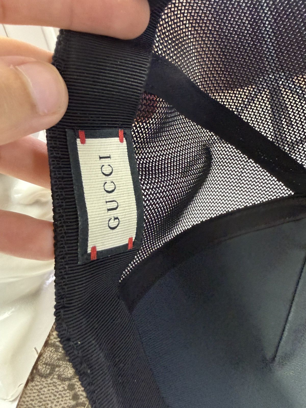 Gucci Gucci GG Supreme Monogram Baseball Hat 59 Beige Black Size ONE SIZE - 8 Thumbnail