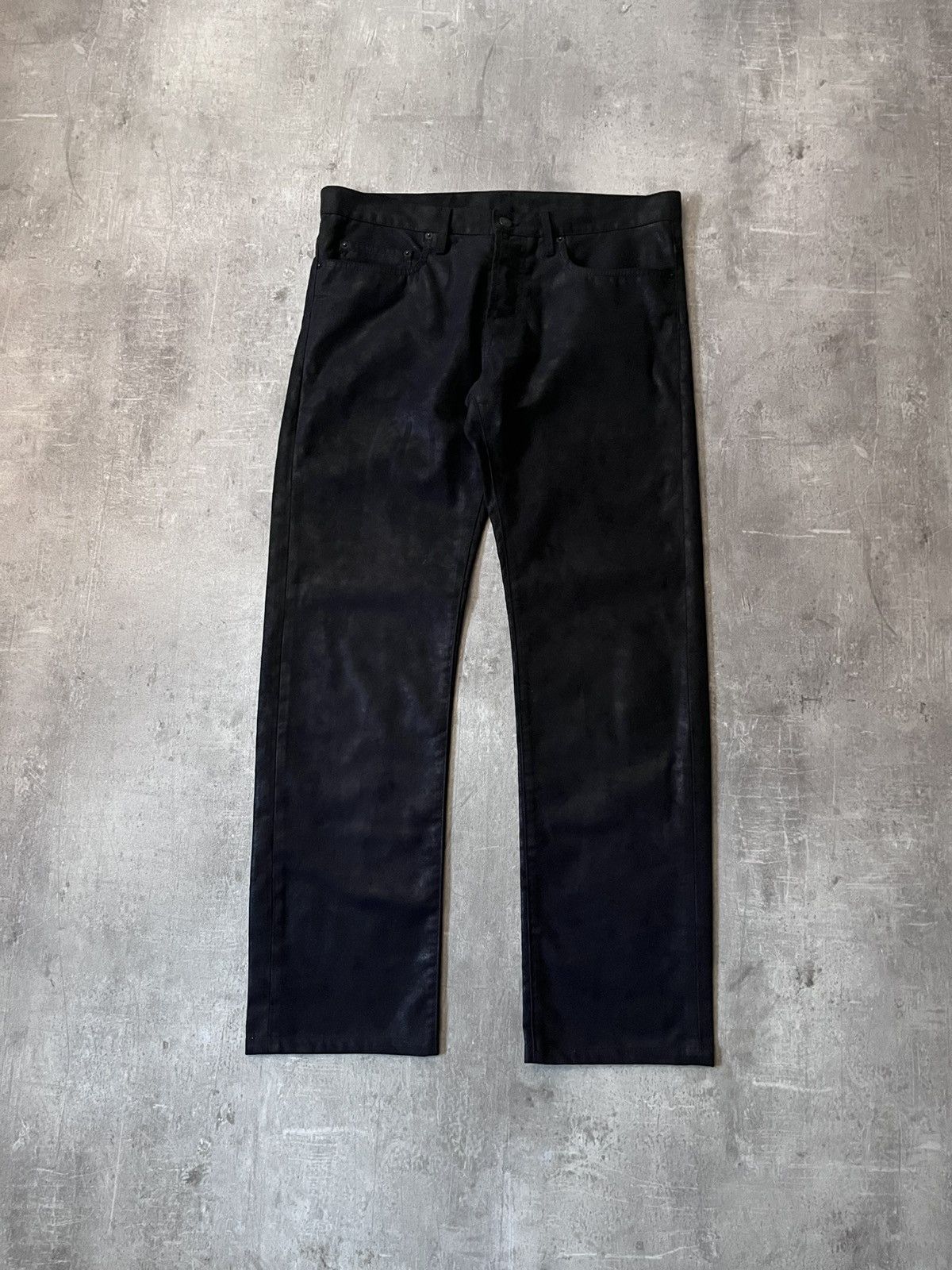 Dior Dior Homme A/W 08 by KVA Glitter pantas black moleskin Size US 33 - 1 Thumbnail