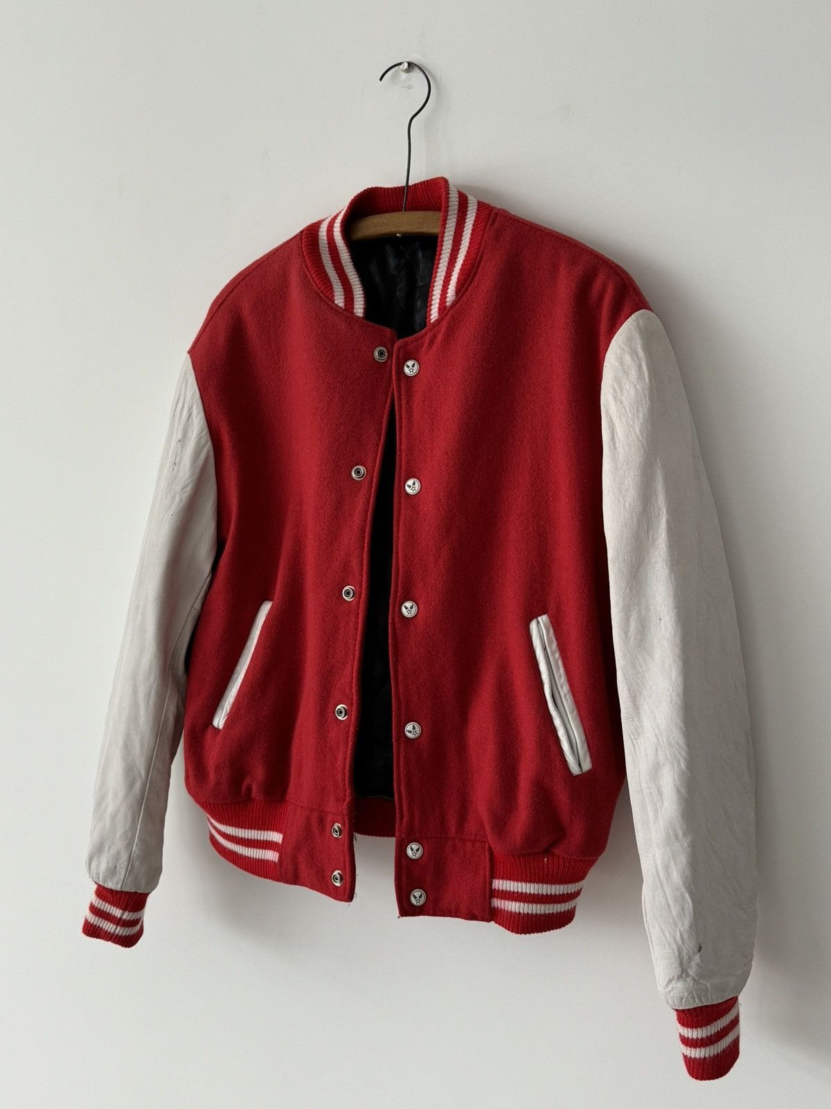 Avirex × Vintage Vintage 90s Avirex USA Varsity Wool Leather Red Jacket Size US M / EU 48-50 / 2 - 4 Thumbnail
