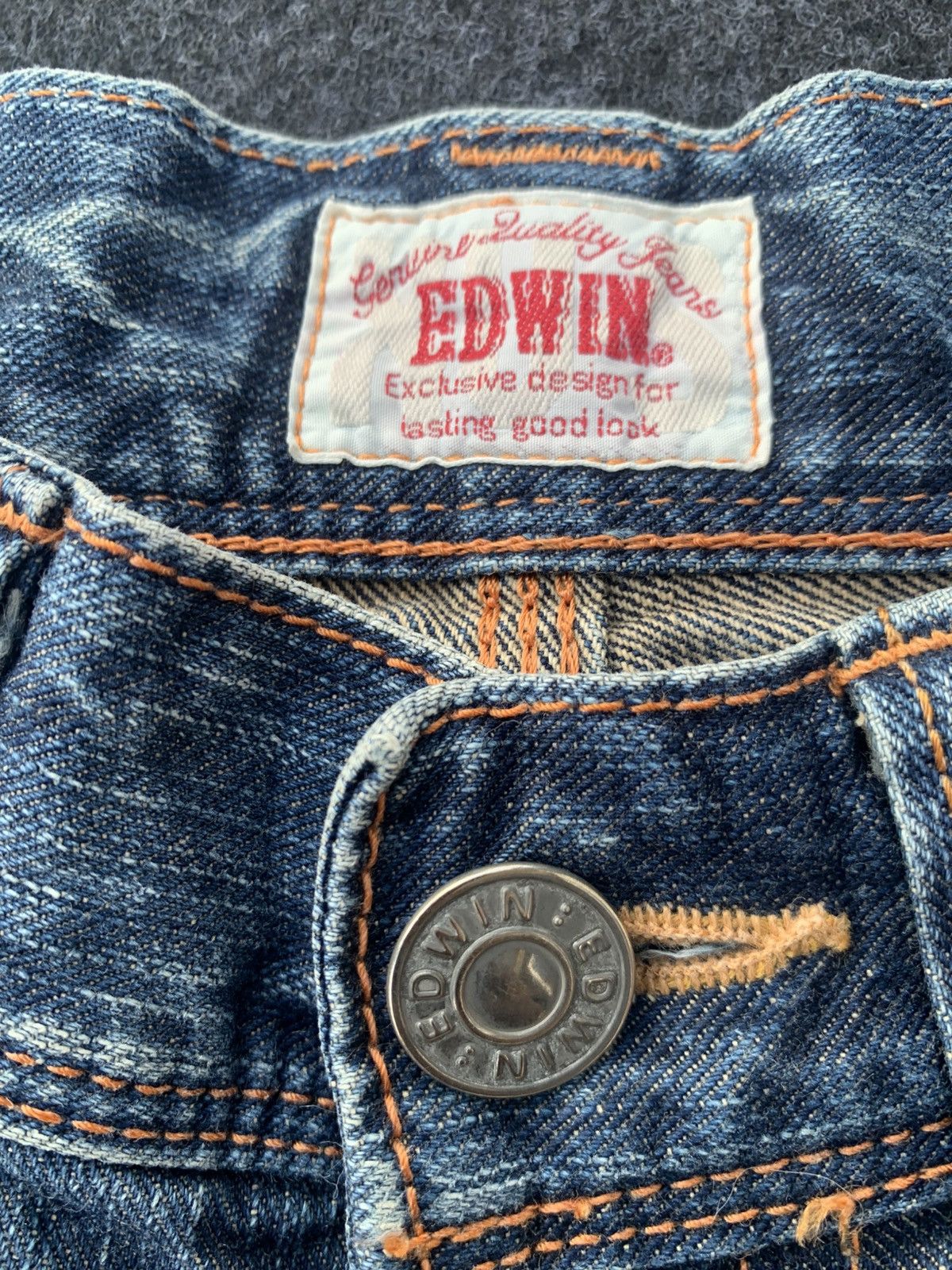 Edwin Y2K Edwin Denim Bootcut/Flare Jeans with Orange Stitching. Size US 30 / EU 46 - 6 Thumbnail