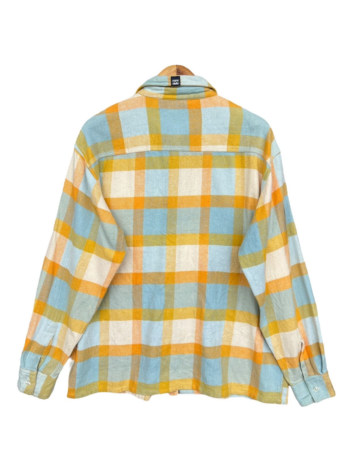 Billabong Billabong Checkered Blue Yellow Button Up Flannel Shirt Size US L / EU 52-54 / 3 - 2 Thumbnail