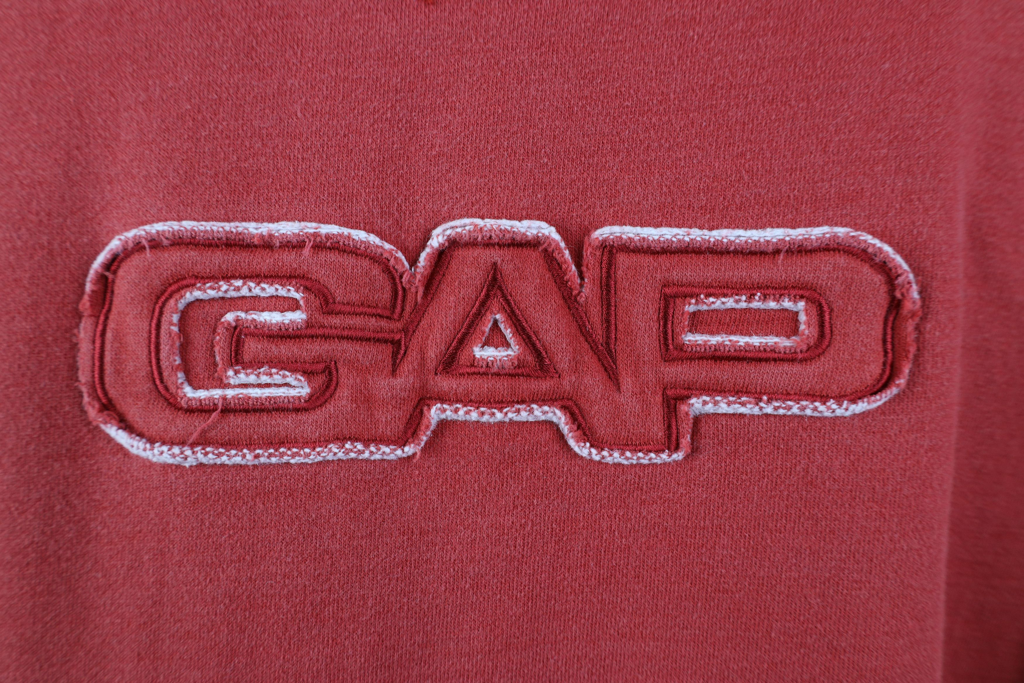 Gap Vintage 90s Y2K Gap Spell Out Heavy Crewneck Sweatshirt Red Size US XL / EU 56 / 4 - 4 Thumbnail