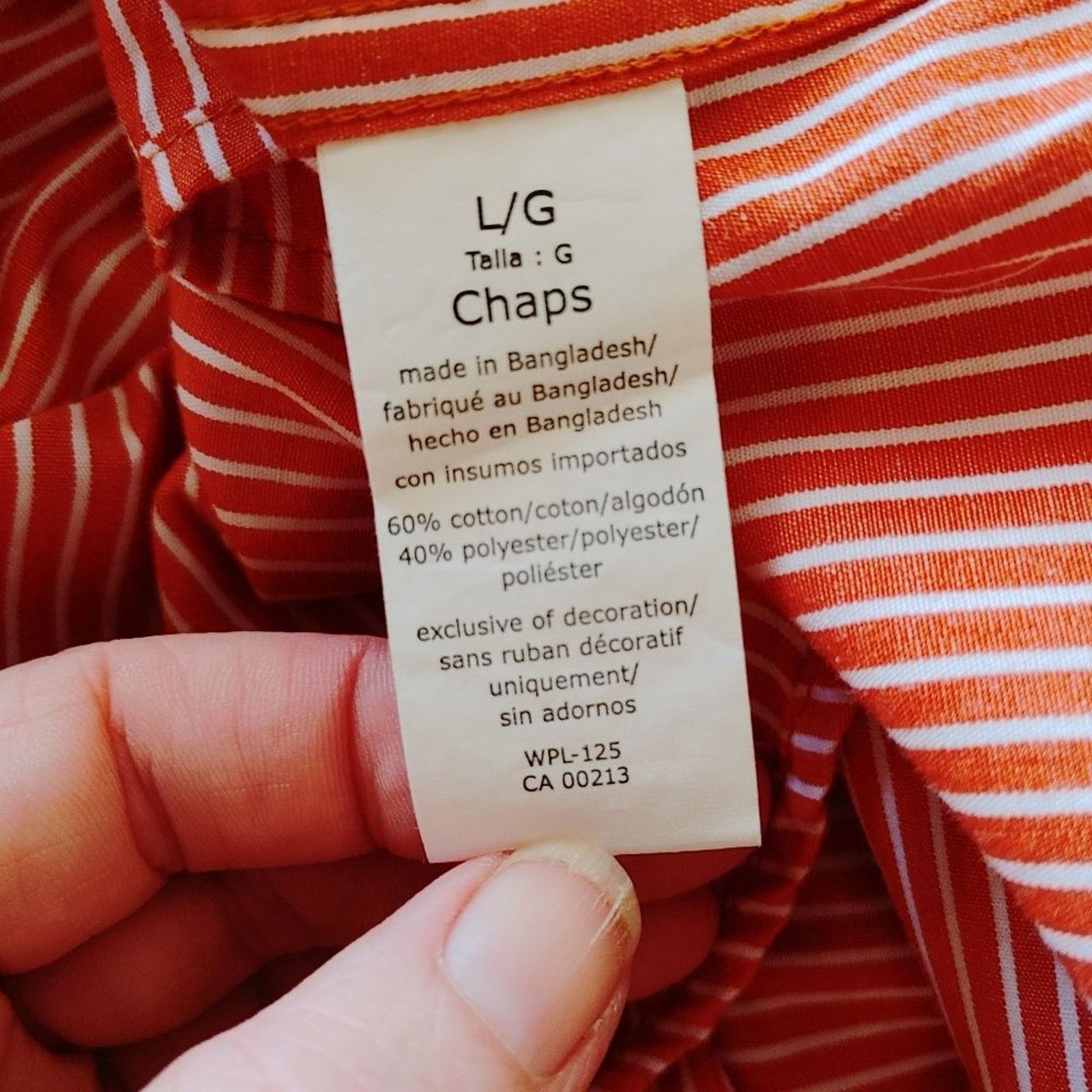 Chaps Men's Long Sleeve Button Down from Chaps Size US L / EU 52-54 / 3 - 5 Thumbnail