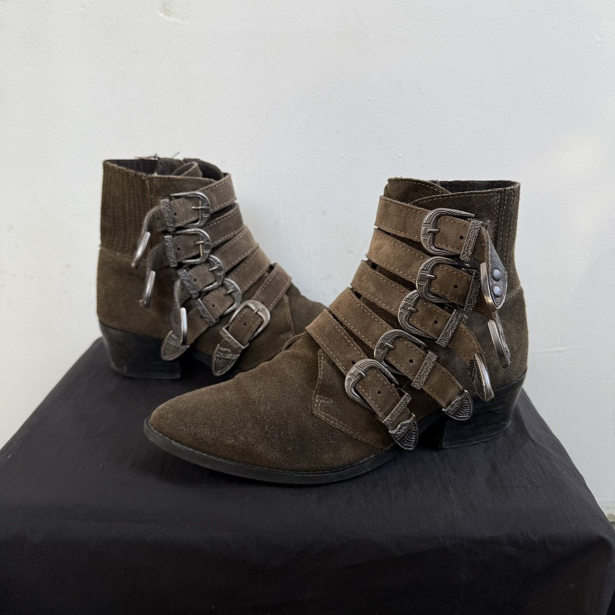 Japanese Brand Pavement Cowboy Western Boots With Buckles Detail Size US 9 / IT 39 - 3 Thumbnail